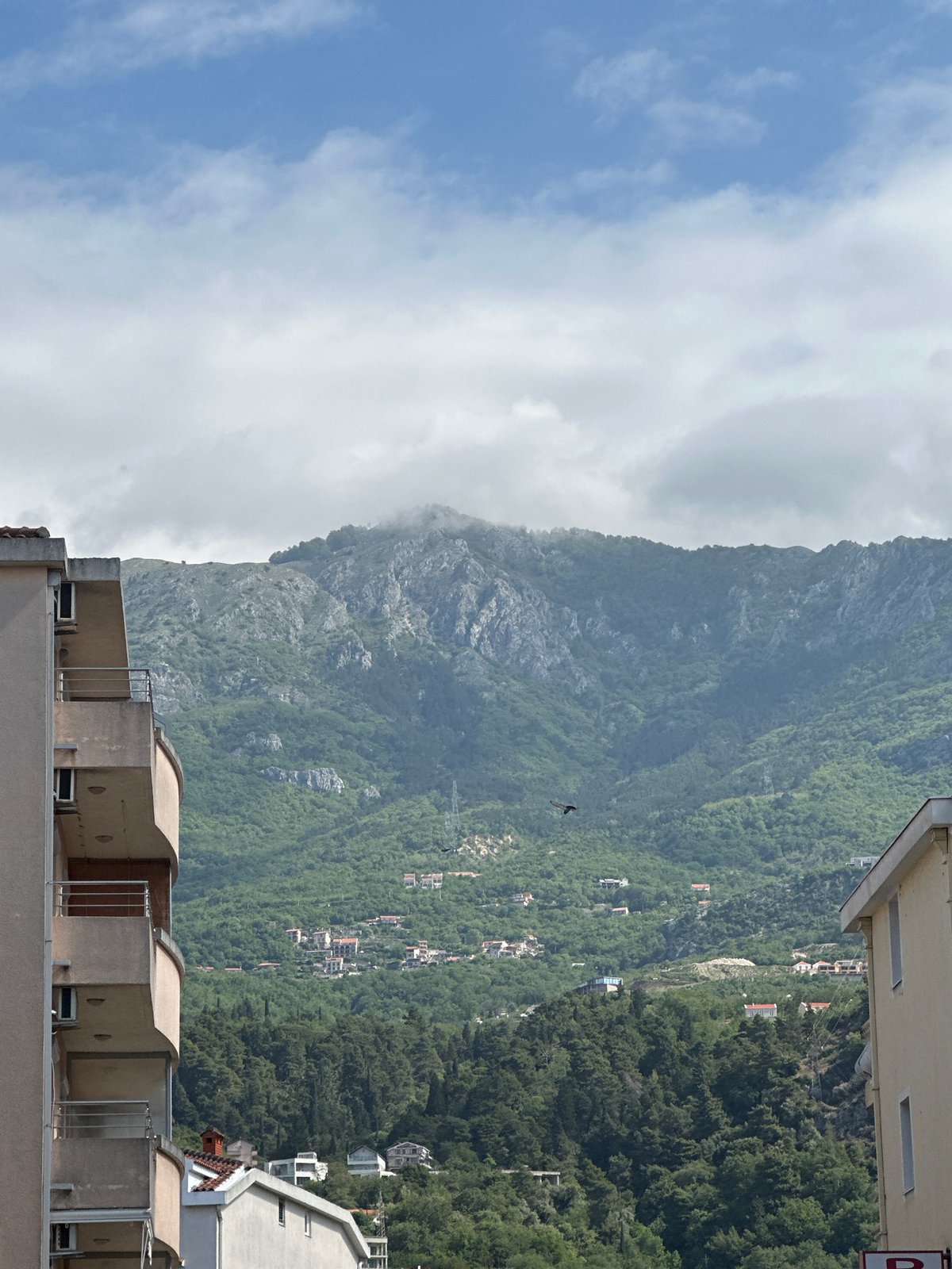 Mountain landscape observed near Budva urban area, Montenegro