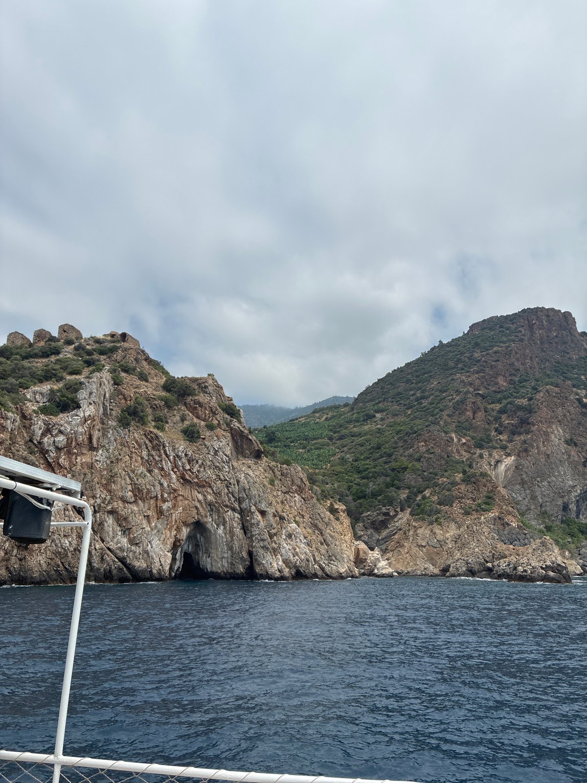 On the water off Gazipaşa's rocky Mediterranean coast