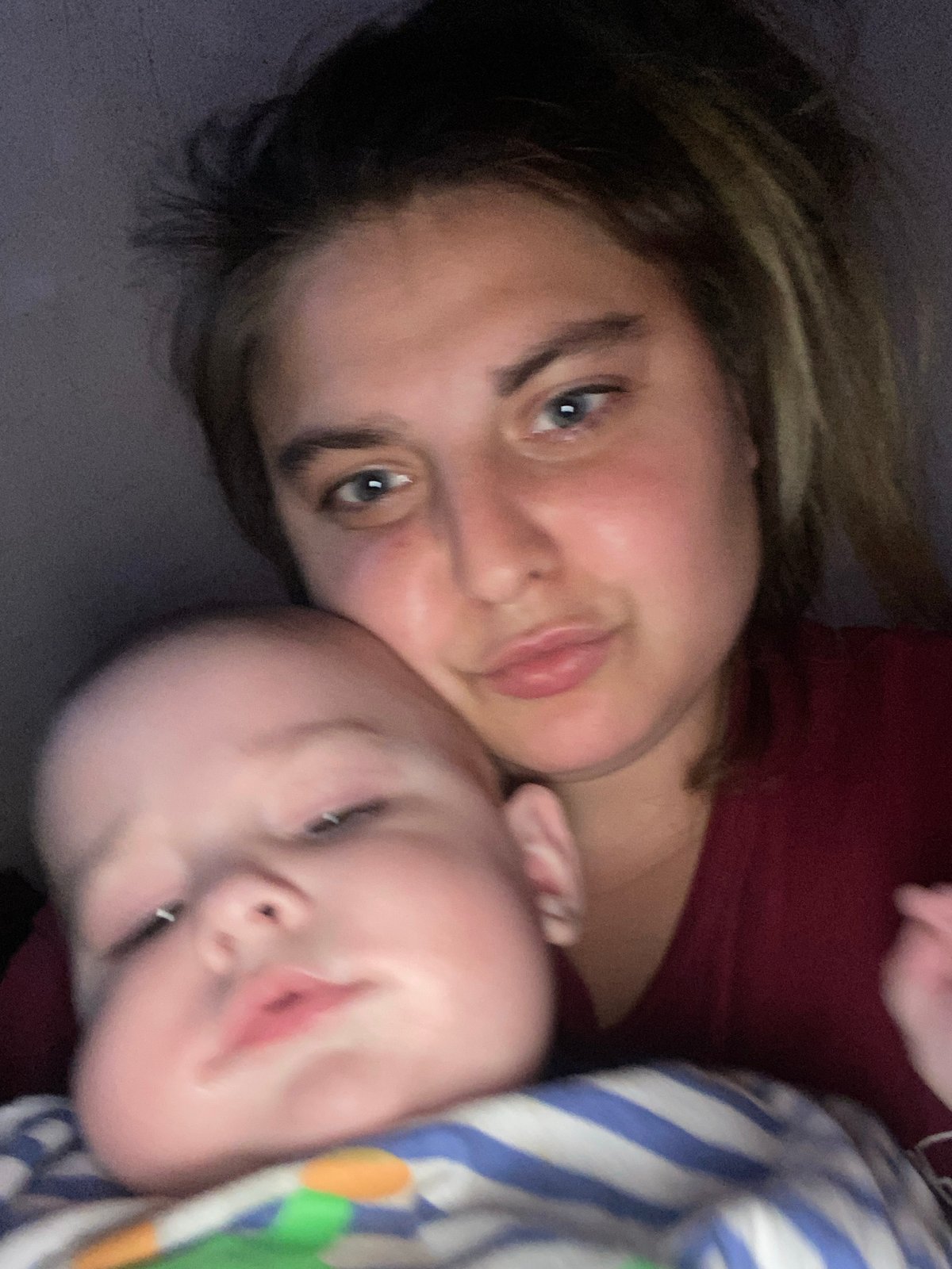 Casual morning snapshots with a baby in Otradnaya, Russia