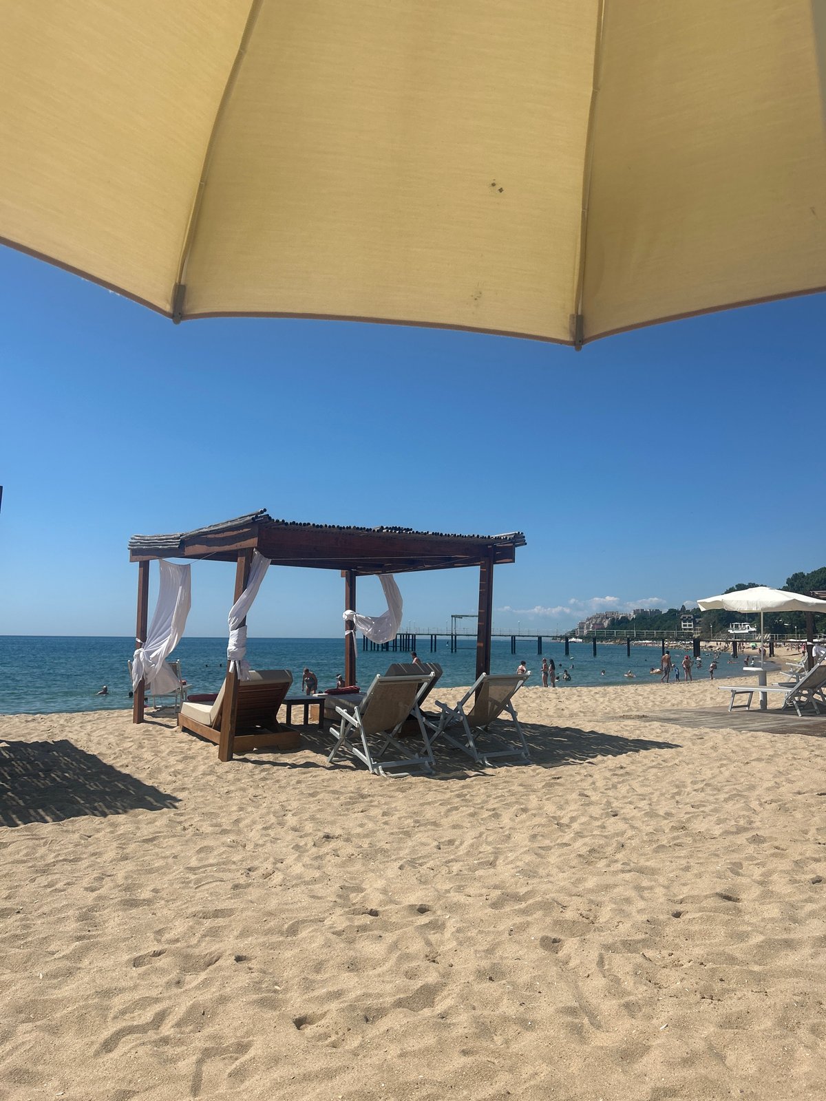 Sunny beach day on the Bulgarian Black Sea coast