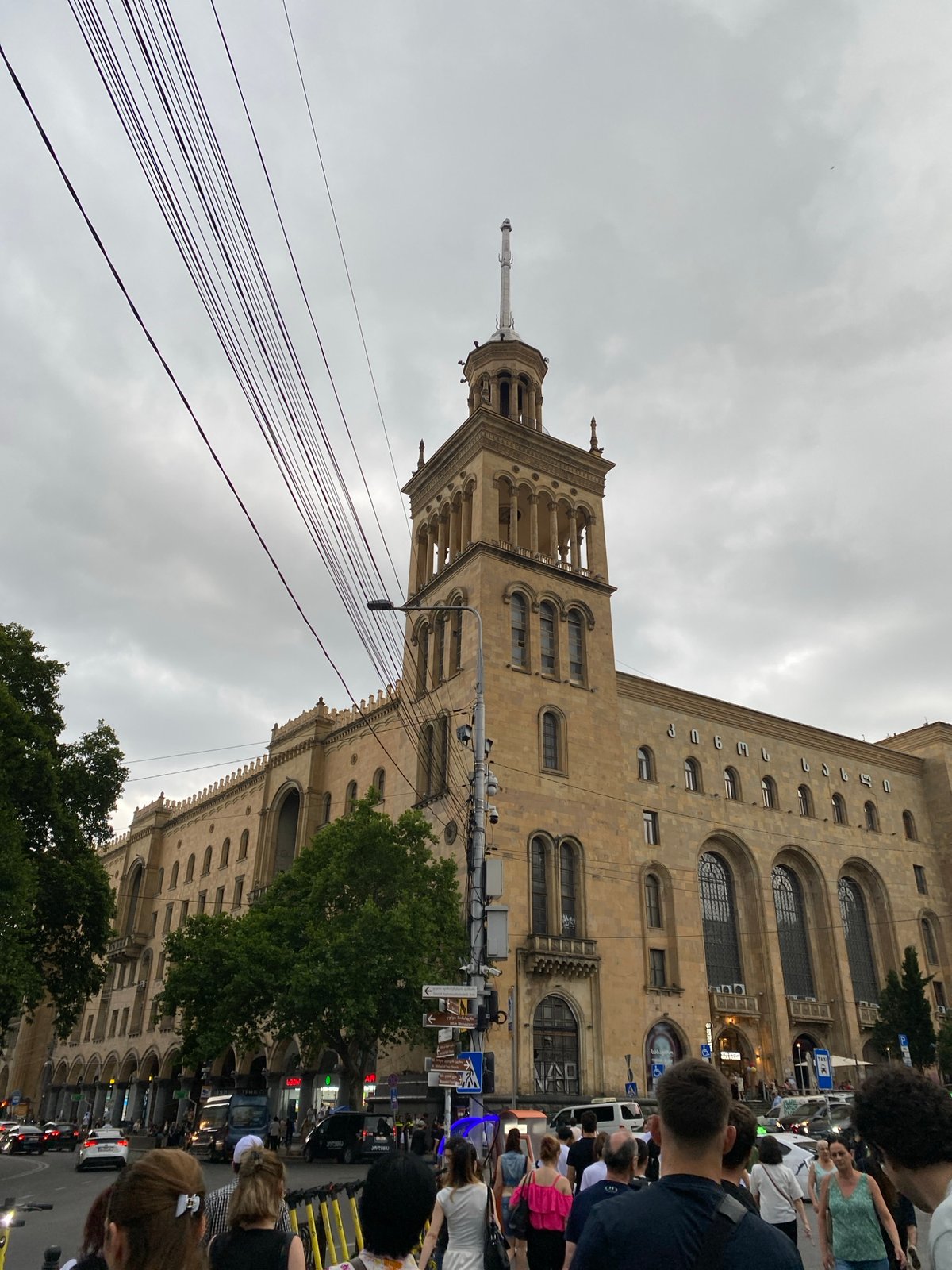 Street life and historic architecture in central Tbilisi
