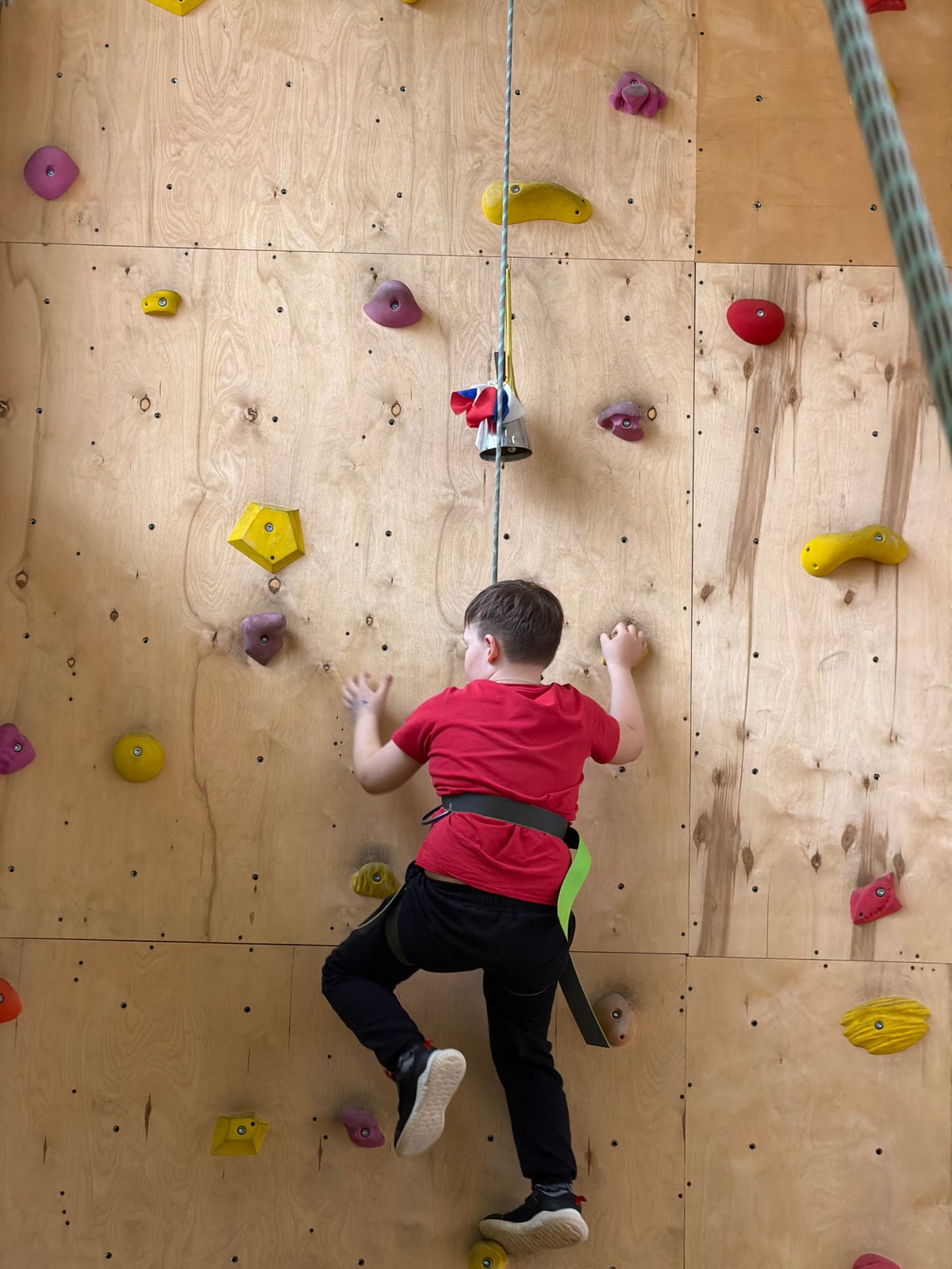 Children's climbing session captured at Izhevsk indoor gym
