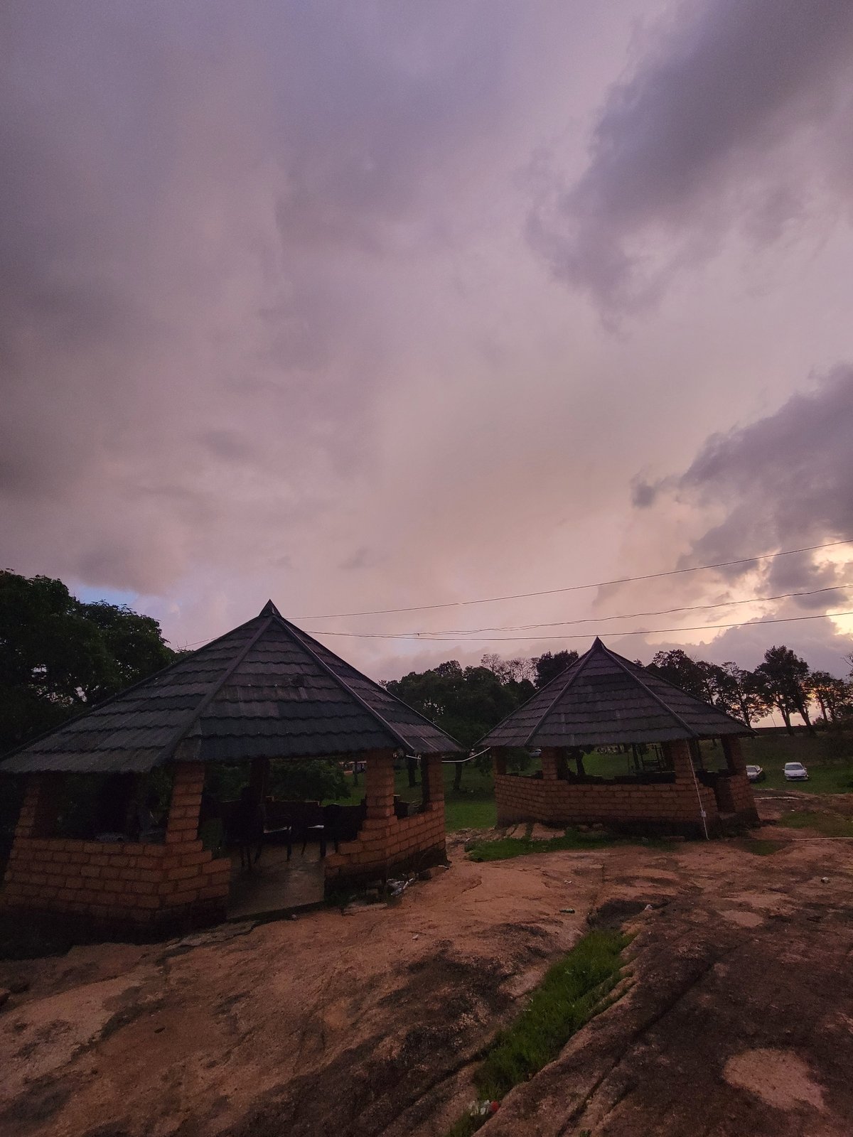 Witness documents dramatic twilight skies across unknown city
