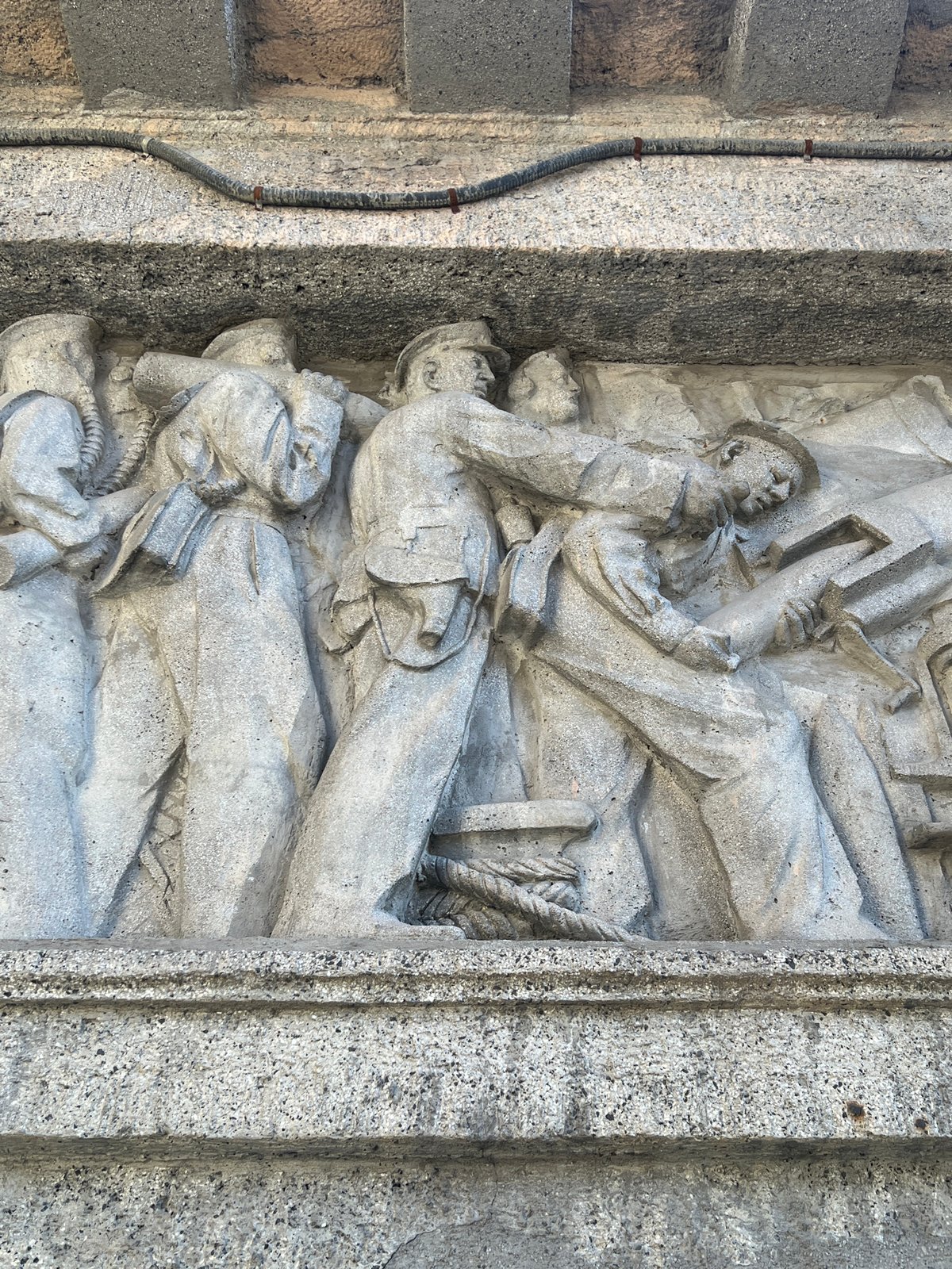 Naval uniform, stone sculptures documented in Saint Petersburg