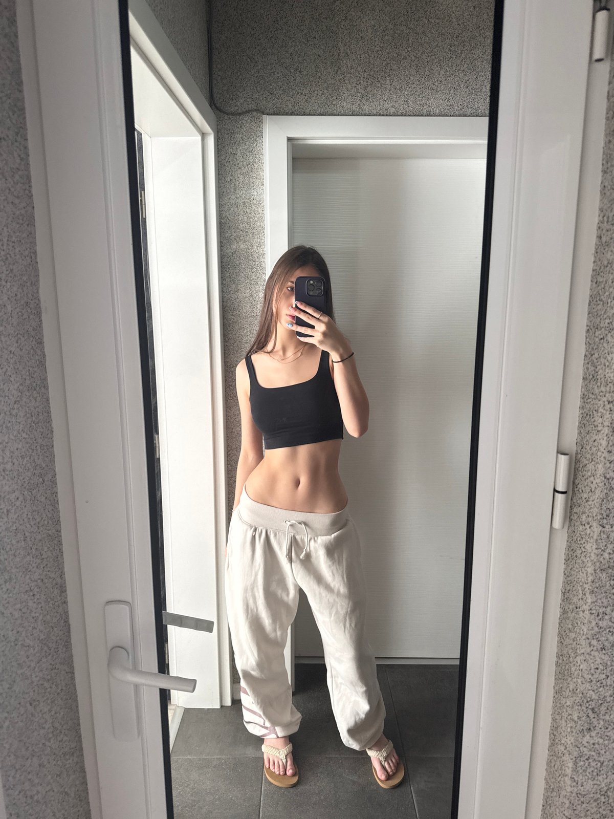 Morning indoor photos captured in Sofia show woman, dog