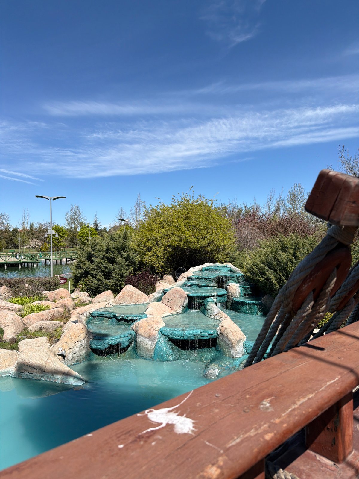 Visitor documents pirate-themed attraction in Tepebaşı park facility