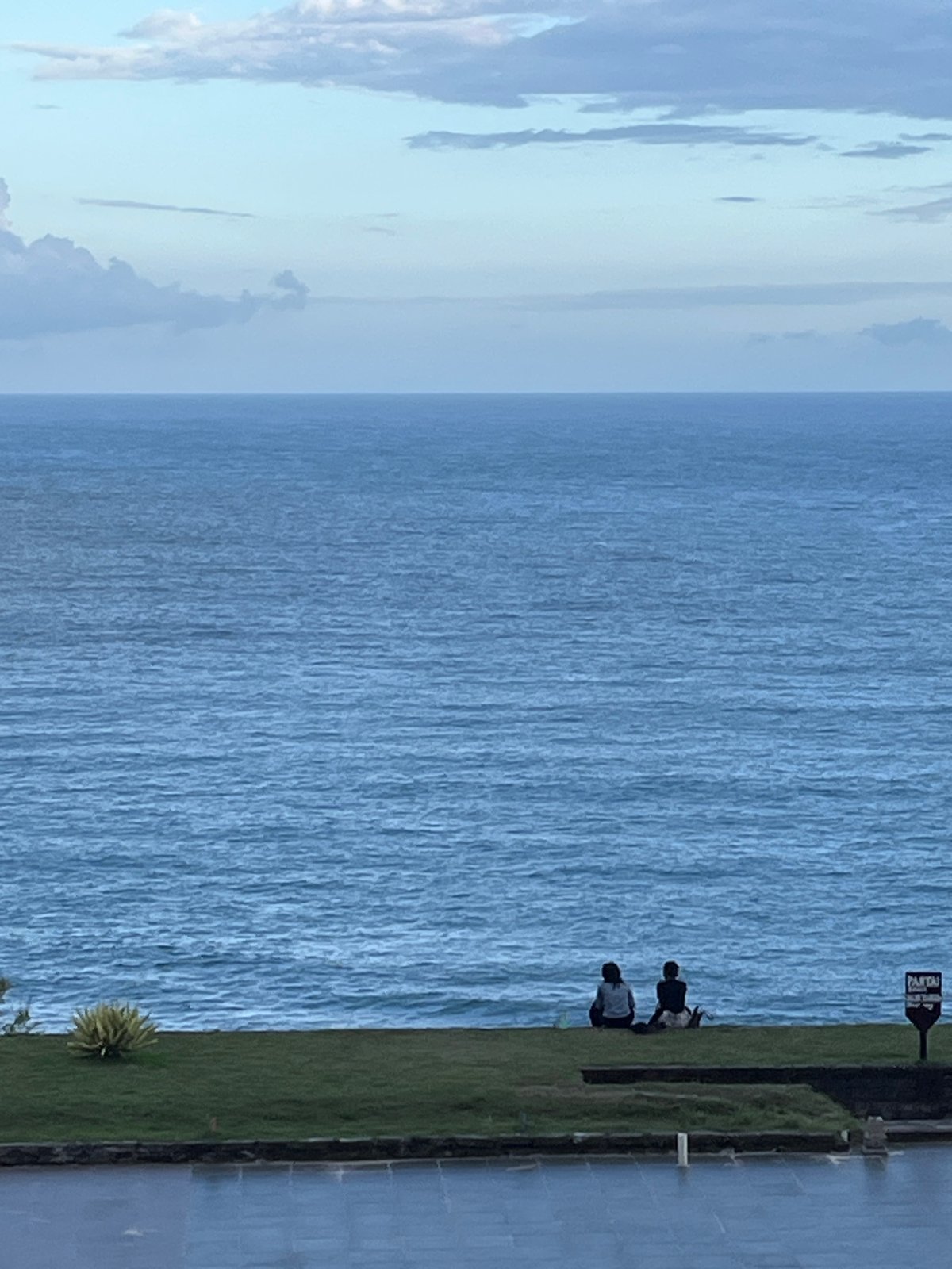 Morning visitors enjoy ocean views at Kuta Selatan cultural park