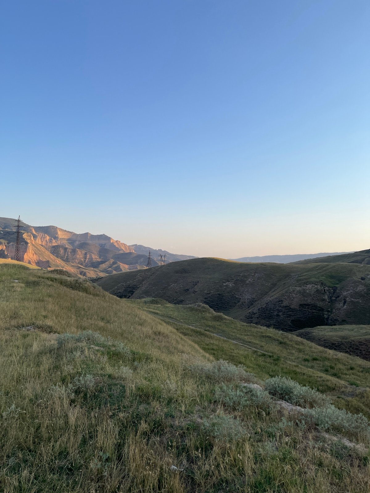 Dry hills and open terrain around Mailuu-Suu, Kyrgyzstan