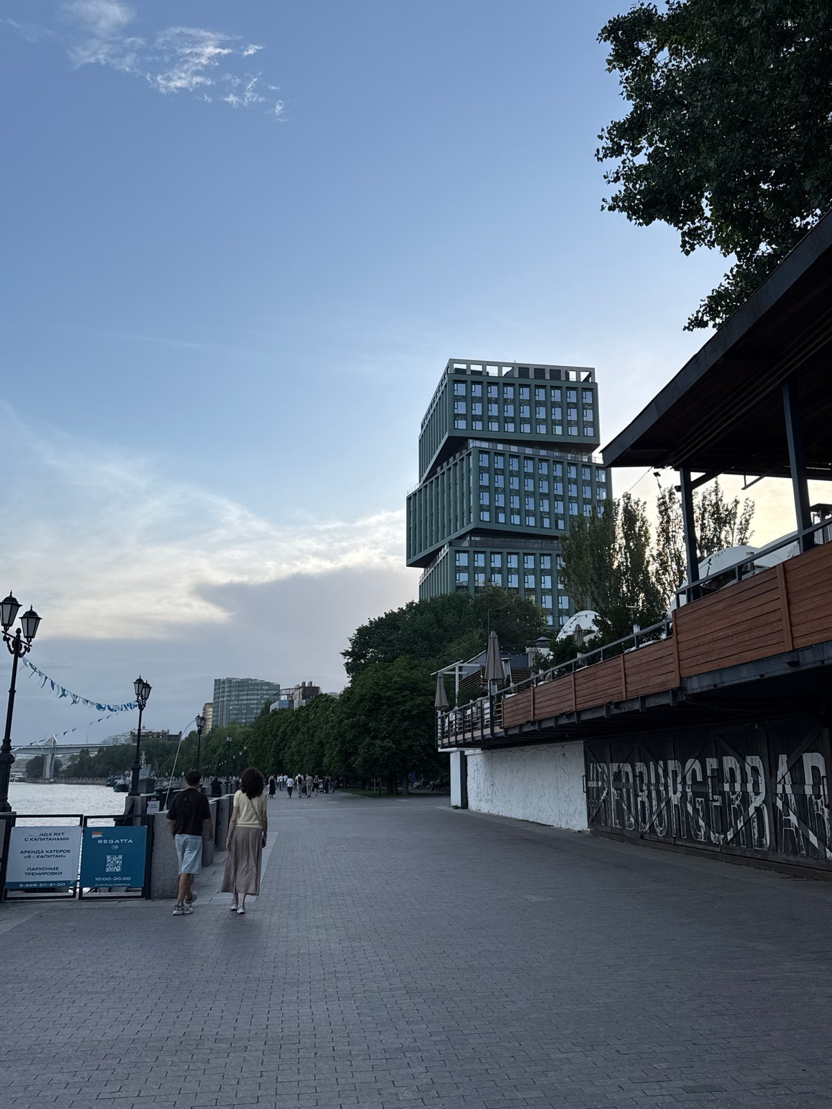 Routine waterfront activity documented along Don River in Rostov-on-Don