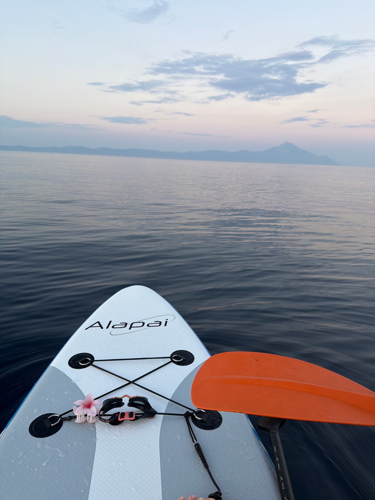 Sunset over the Aegean Sea, Toroni coastline, Greece
