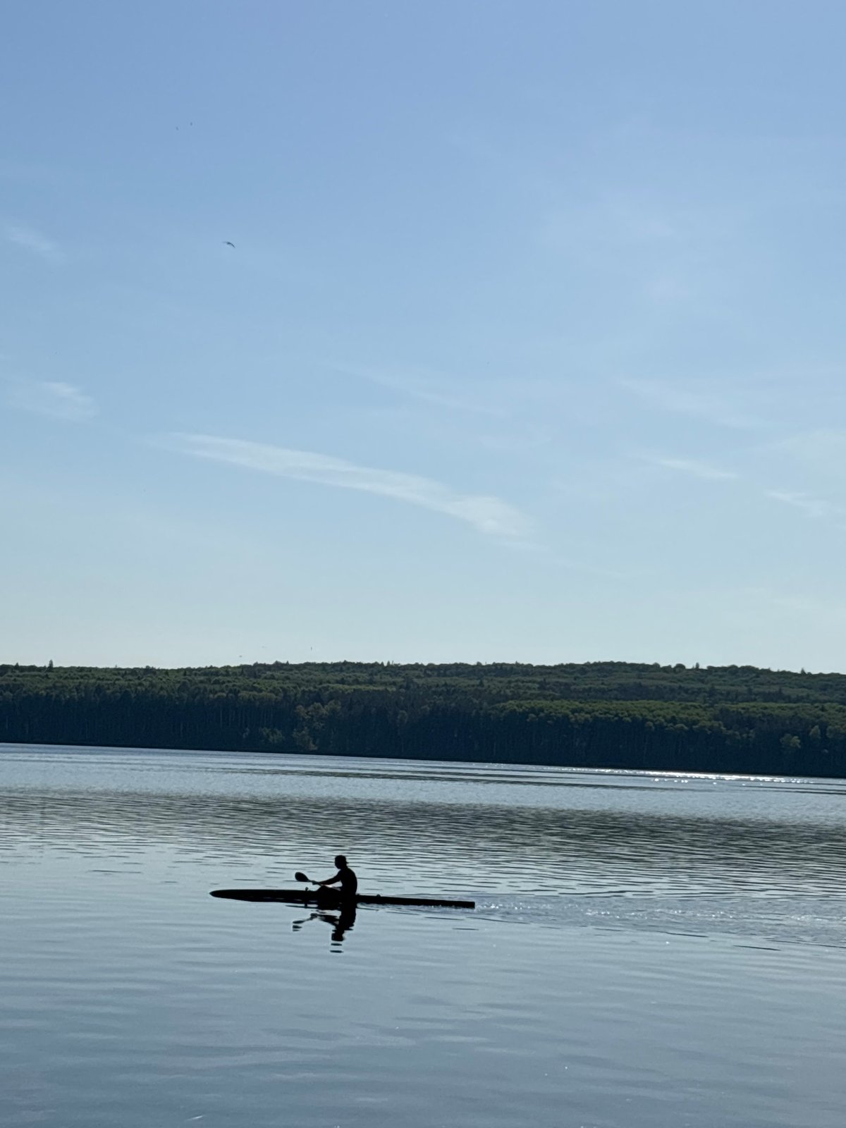 Early morning recreation observed at Chaikovsky waterfront area