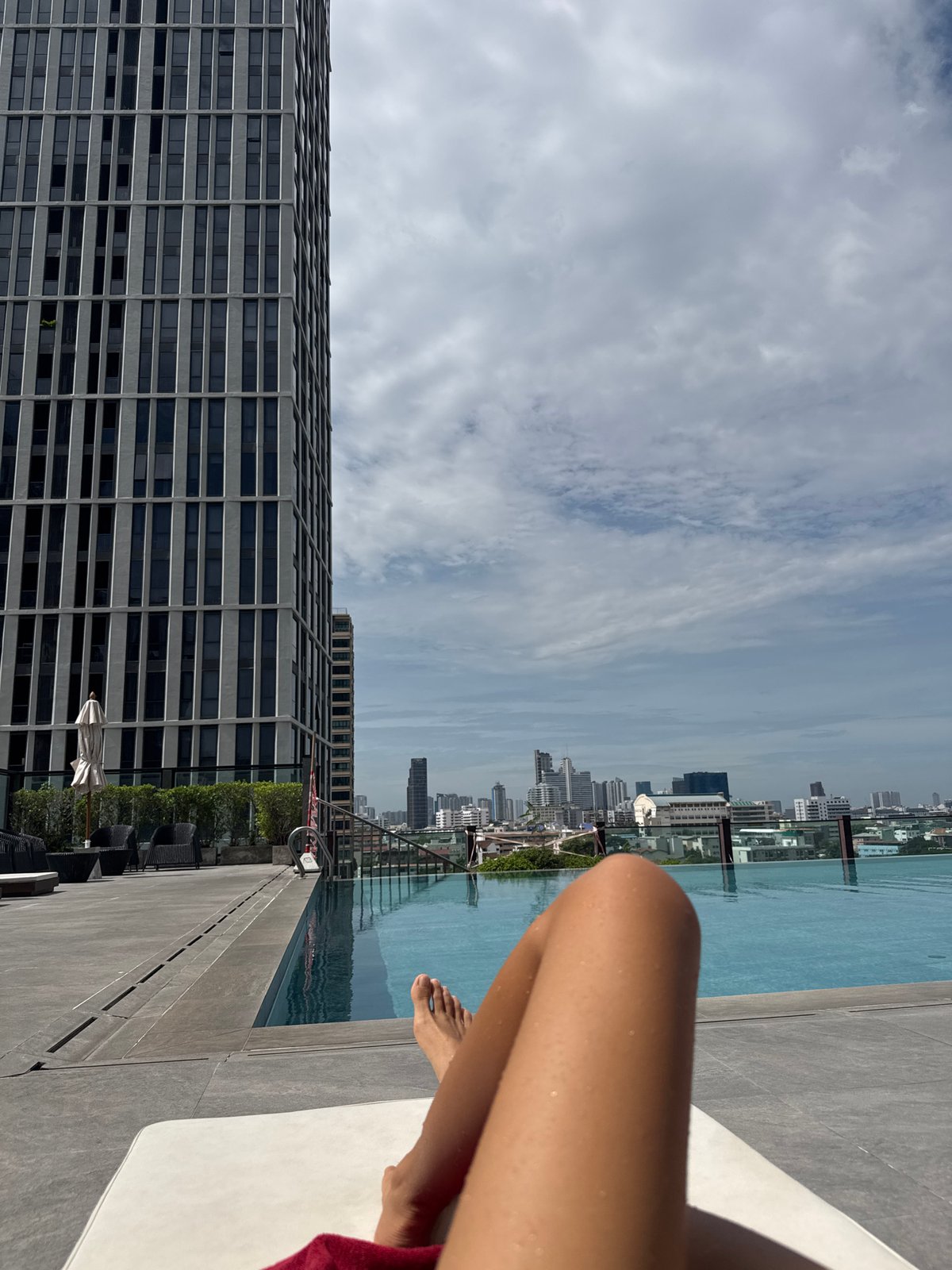Rooftop pool day and handpan sessions at a Bangkok hotel