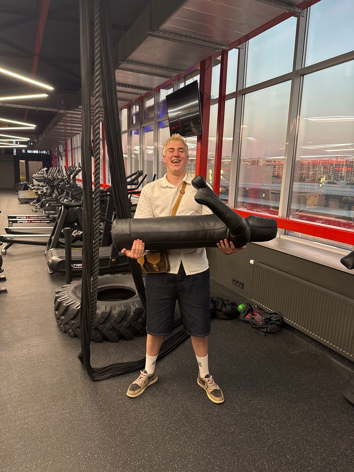 Young man documented across gym and urban locations