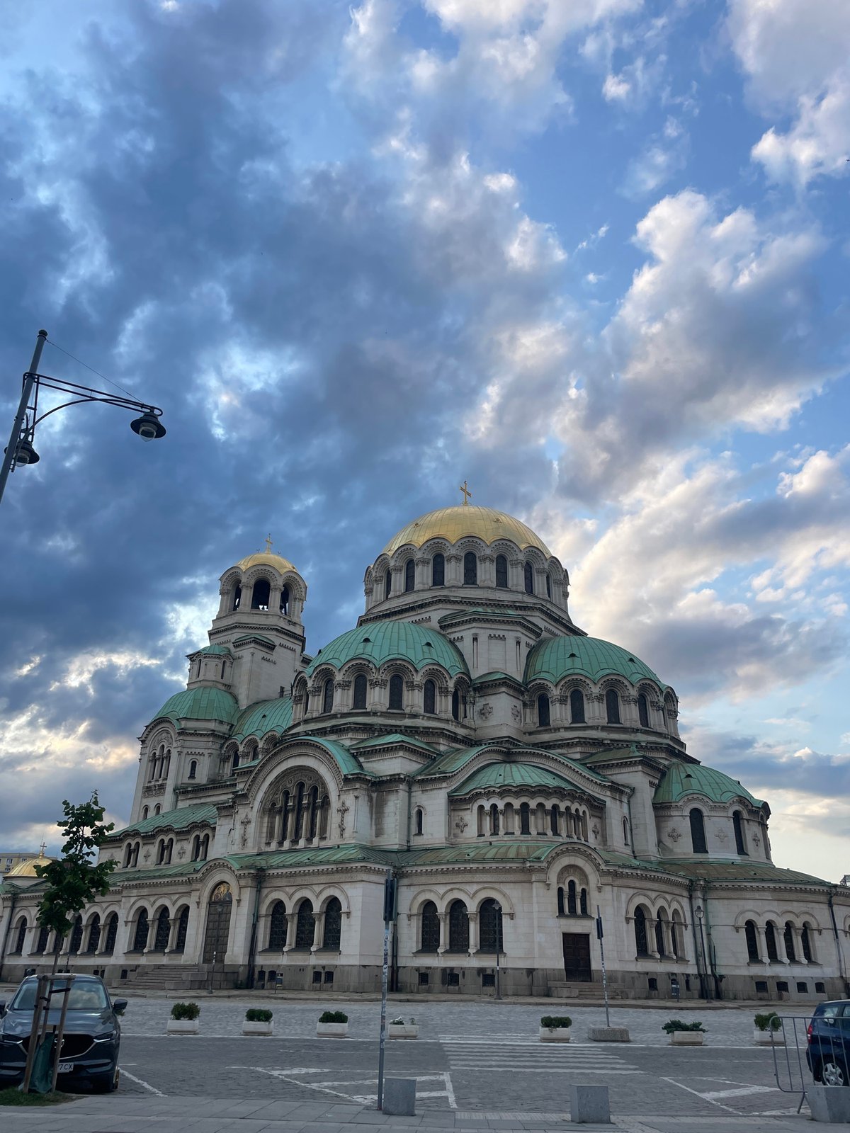 Alexander Nevsky Cathedral and nearby statue, central Sofia