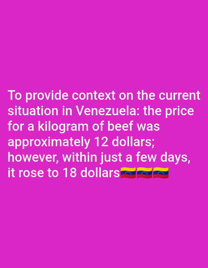 Caracas witness documents statement on rising beef prices