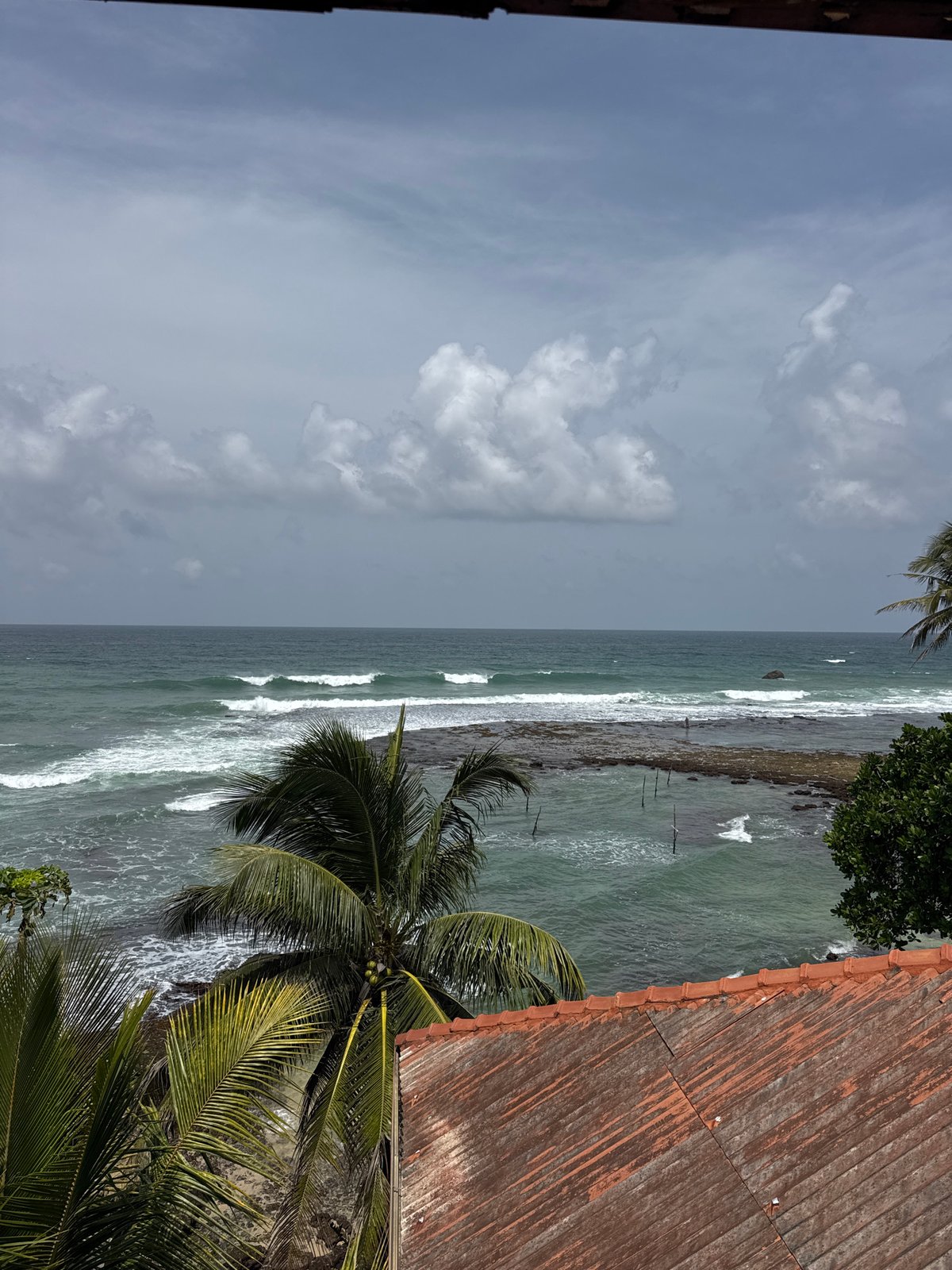 Overcast morning on the Sri Lankan coast at Goviyapana