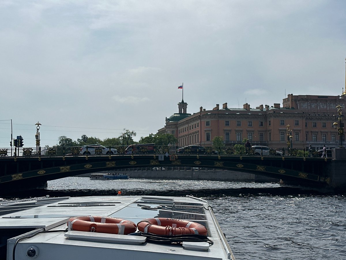 Morning boat activity documented along Saint Petersburg canals