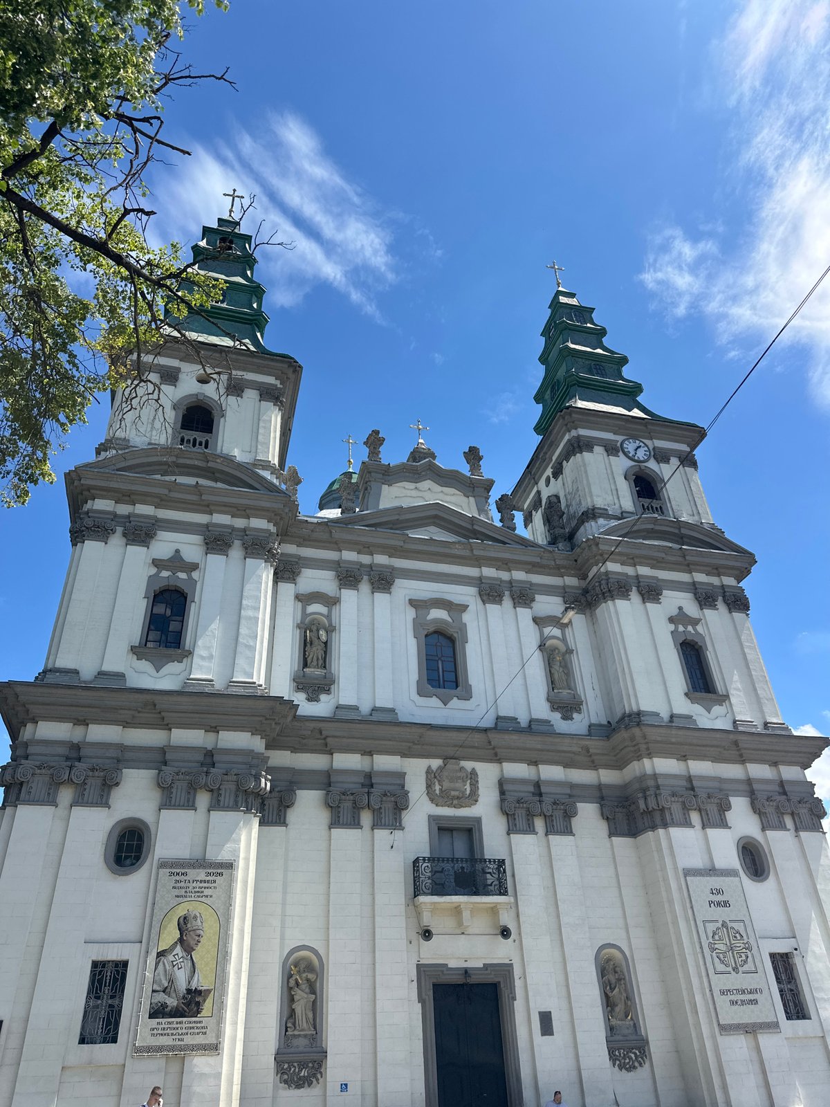Morning walk through downtown Ternopil captures everyday city life