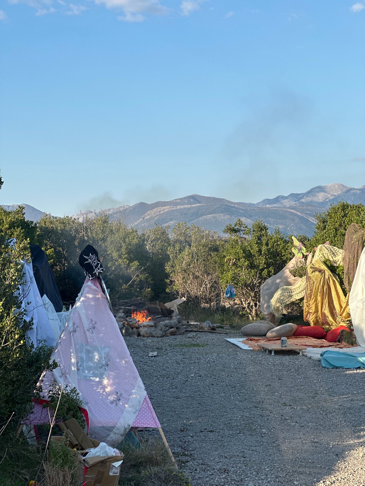 Active campsite documented in Montenegro mountain region