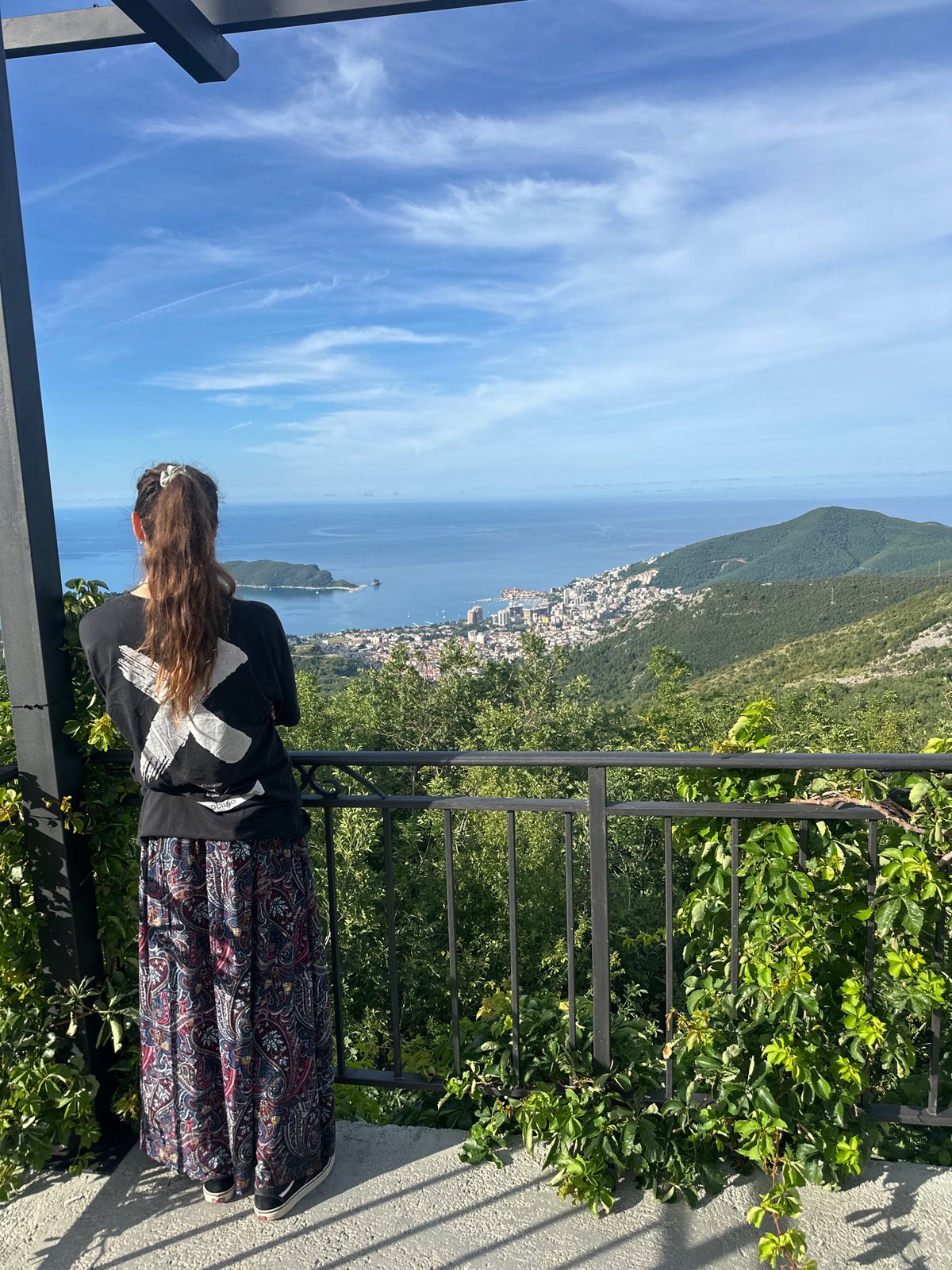 Dawn panoramic views captured from mountain overlook in Montenegro
