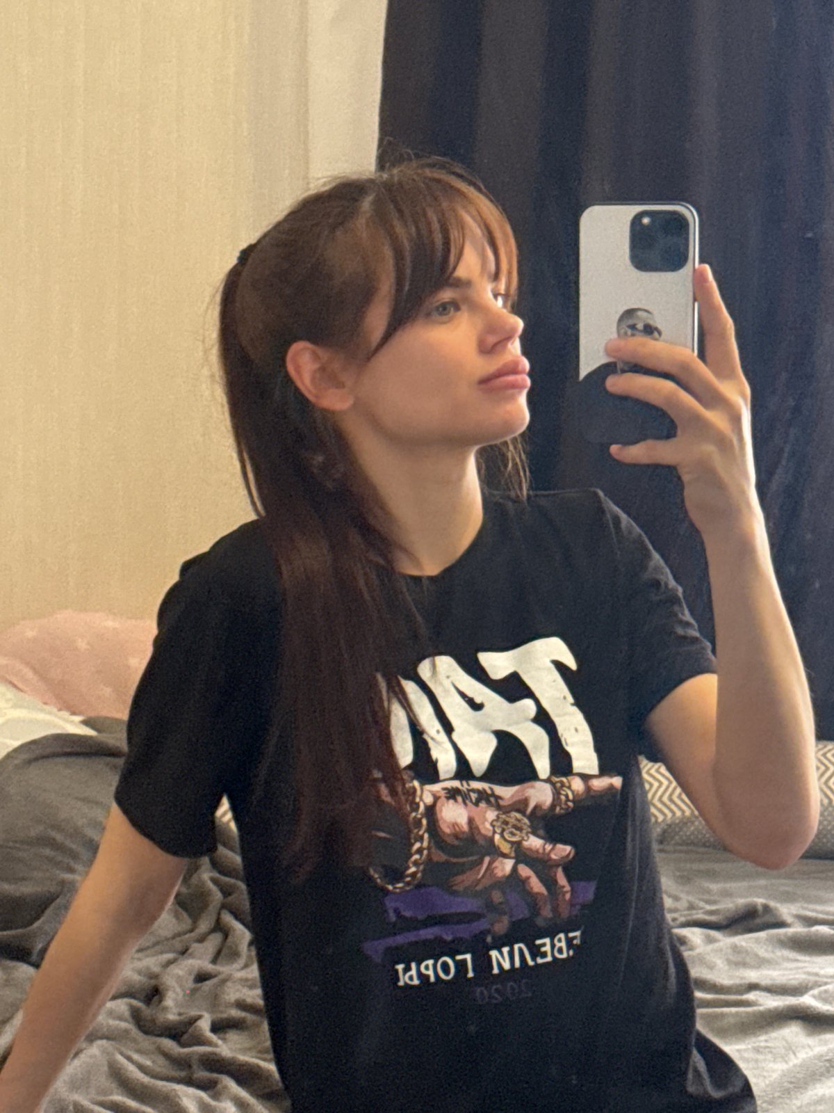 Mirror selfie captured in Rostov-on-Don apartment