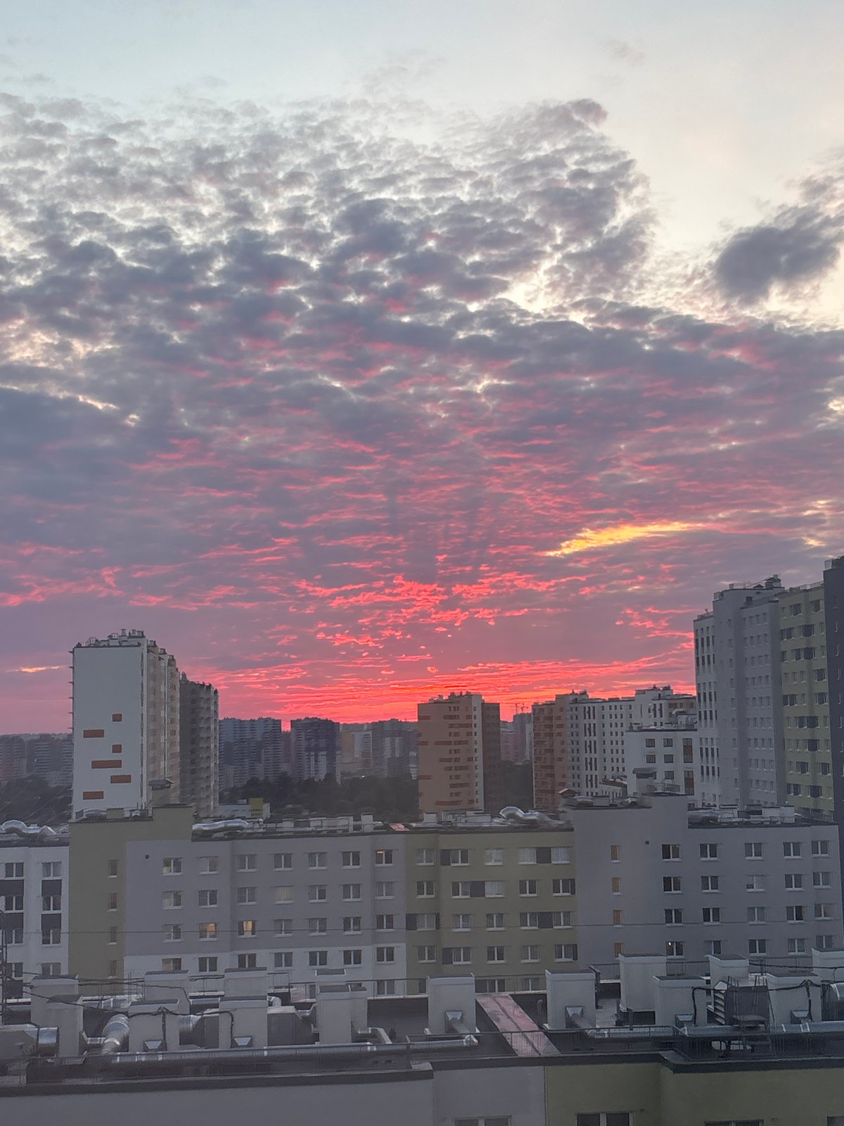 Evening scenes captured in Sinyavino: sunset, dessert, road travel