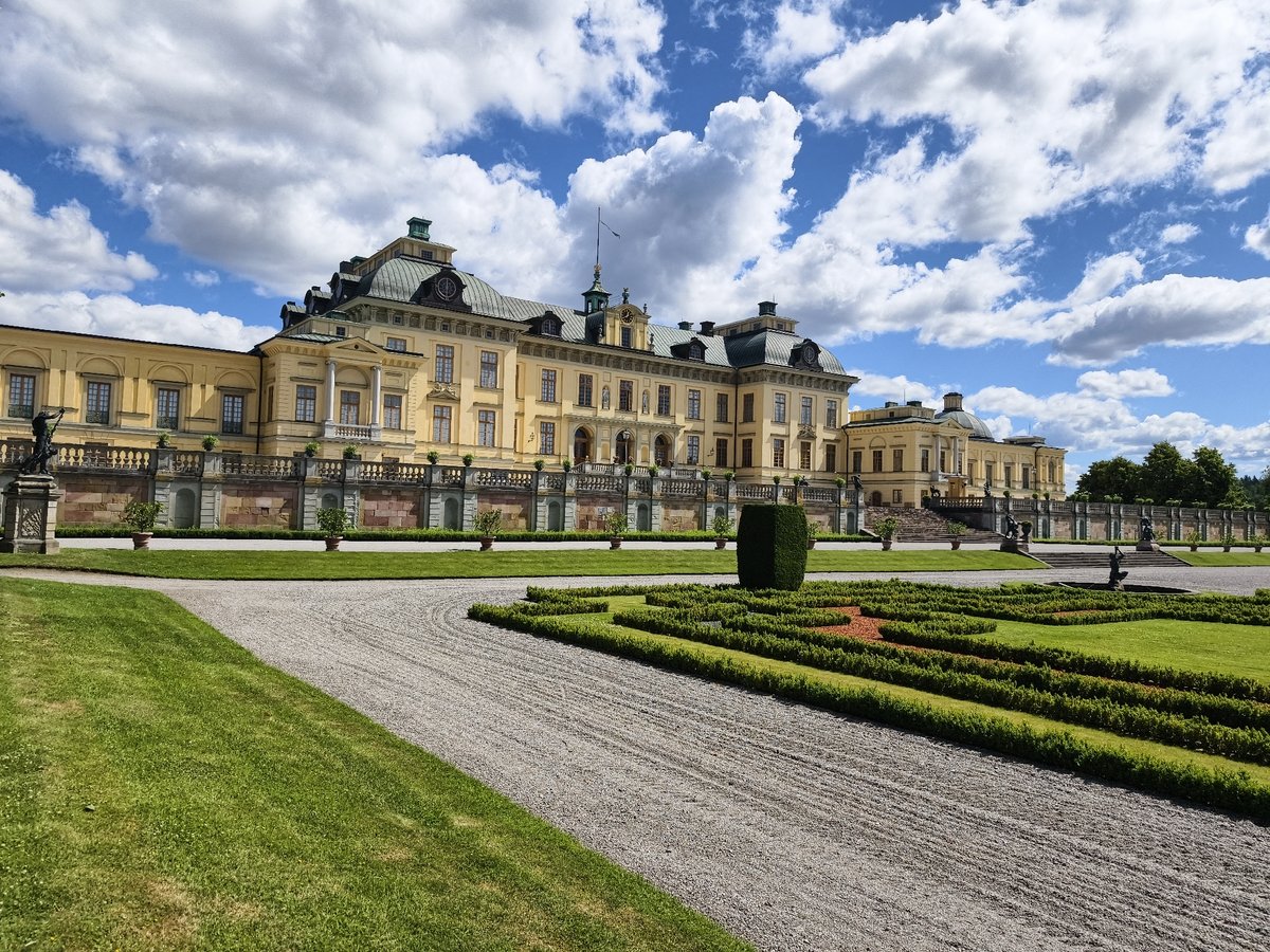 Morning at Drottningholm Palace and its baroque gardens