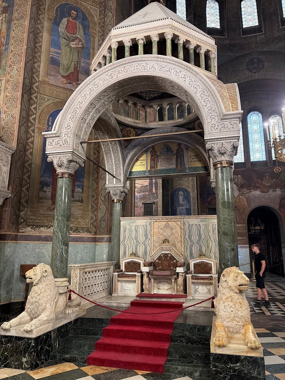 Inside and around Saint Alexander Nevsky Cathedral, Sofia