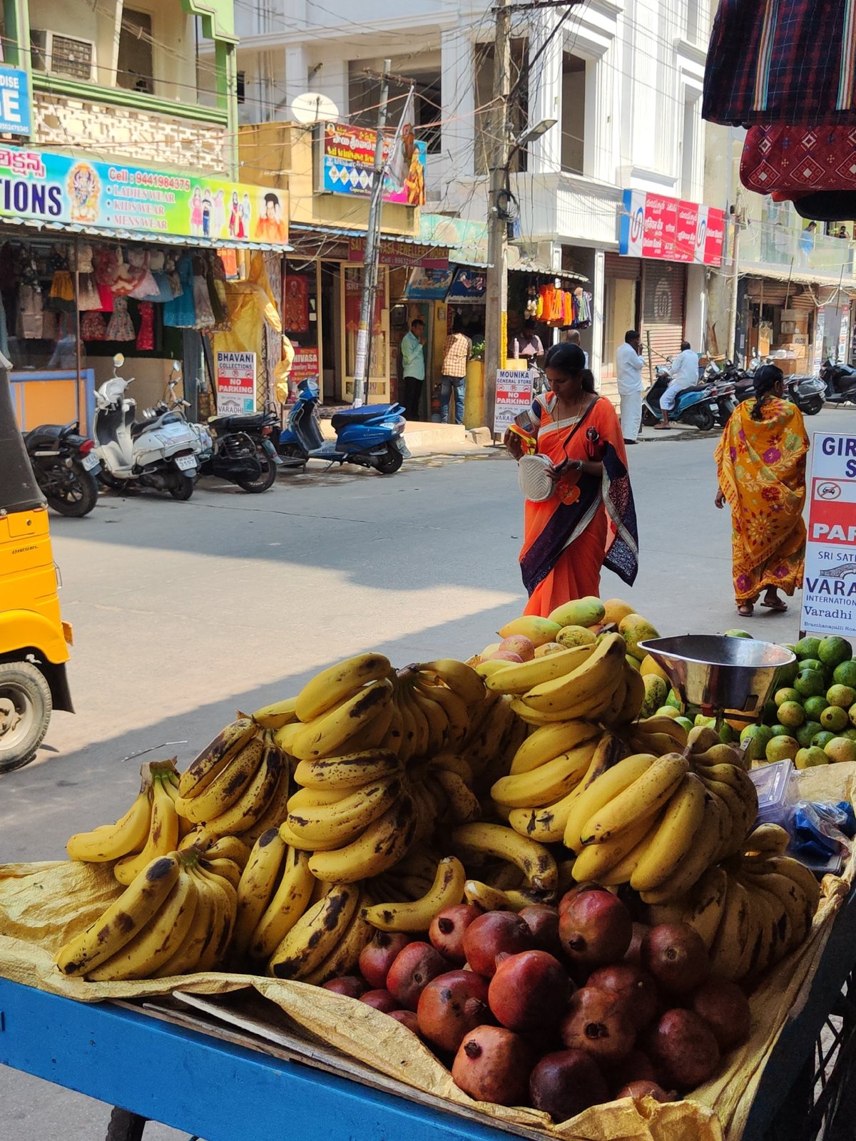 Morning street life captured in Puttaparthi, India