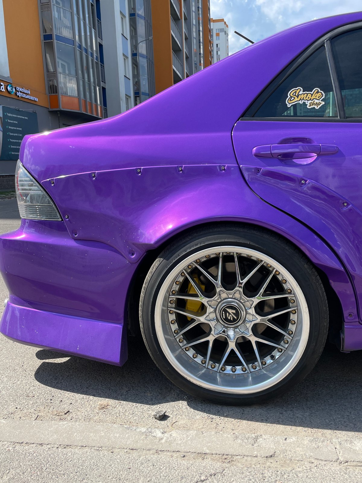 Purple Modified Lexus Sedan Spotted in Urban Residential Area