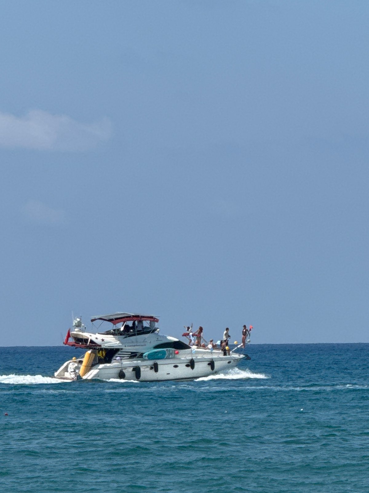 Yachts and pirate ships cruise the Med off Manavgat