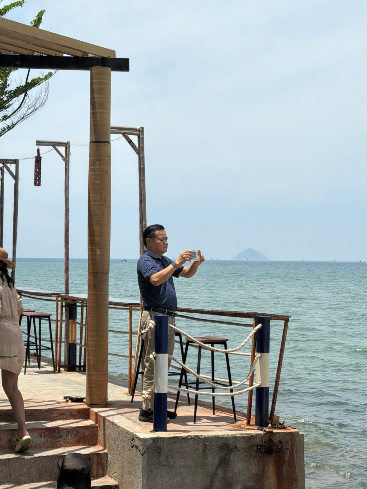 Quiet morning along Nha Trang's beach and streets