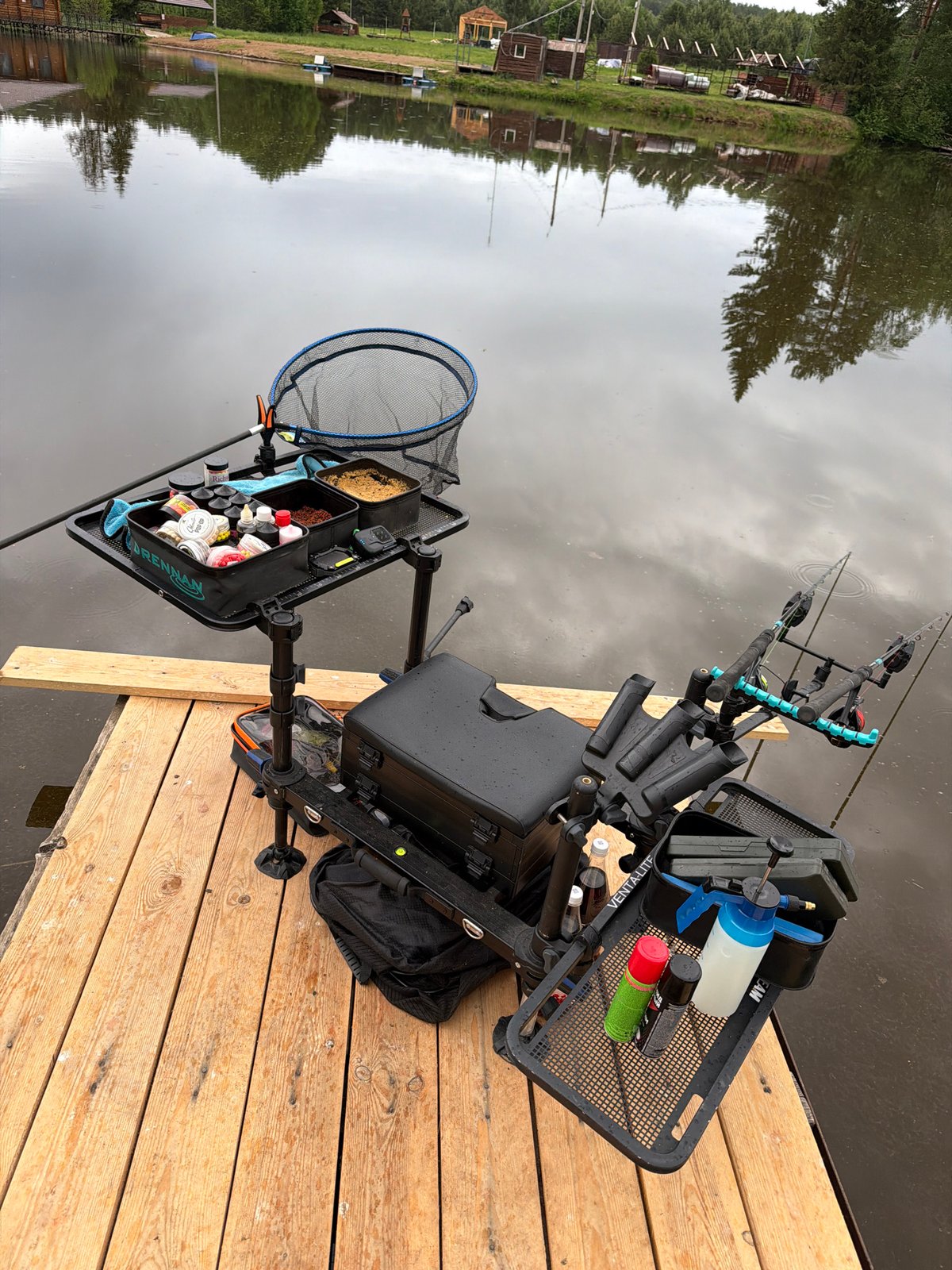 Early morning fishing session documented in Prikamskii, Russia