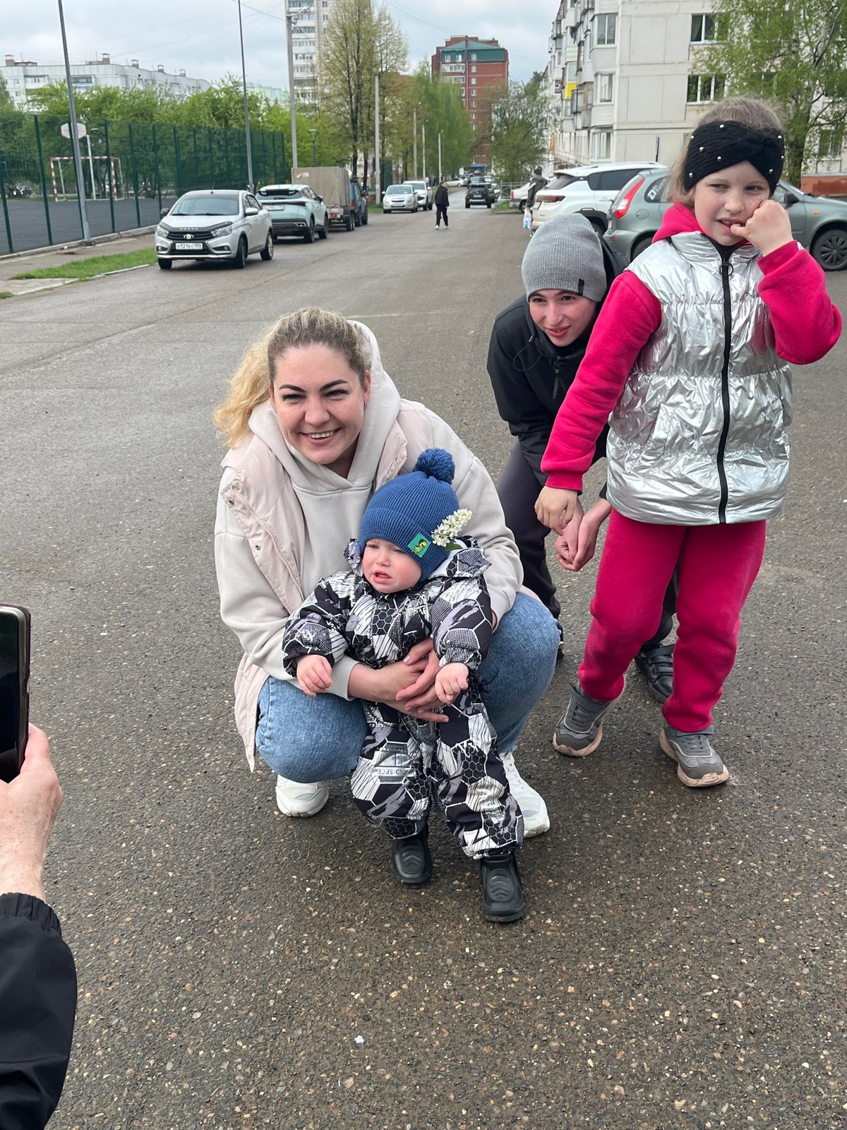 Woman documents spring day with family in Chaikovsky, Russia