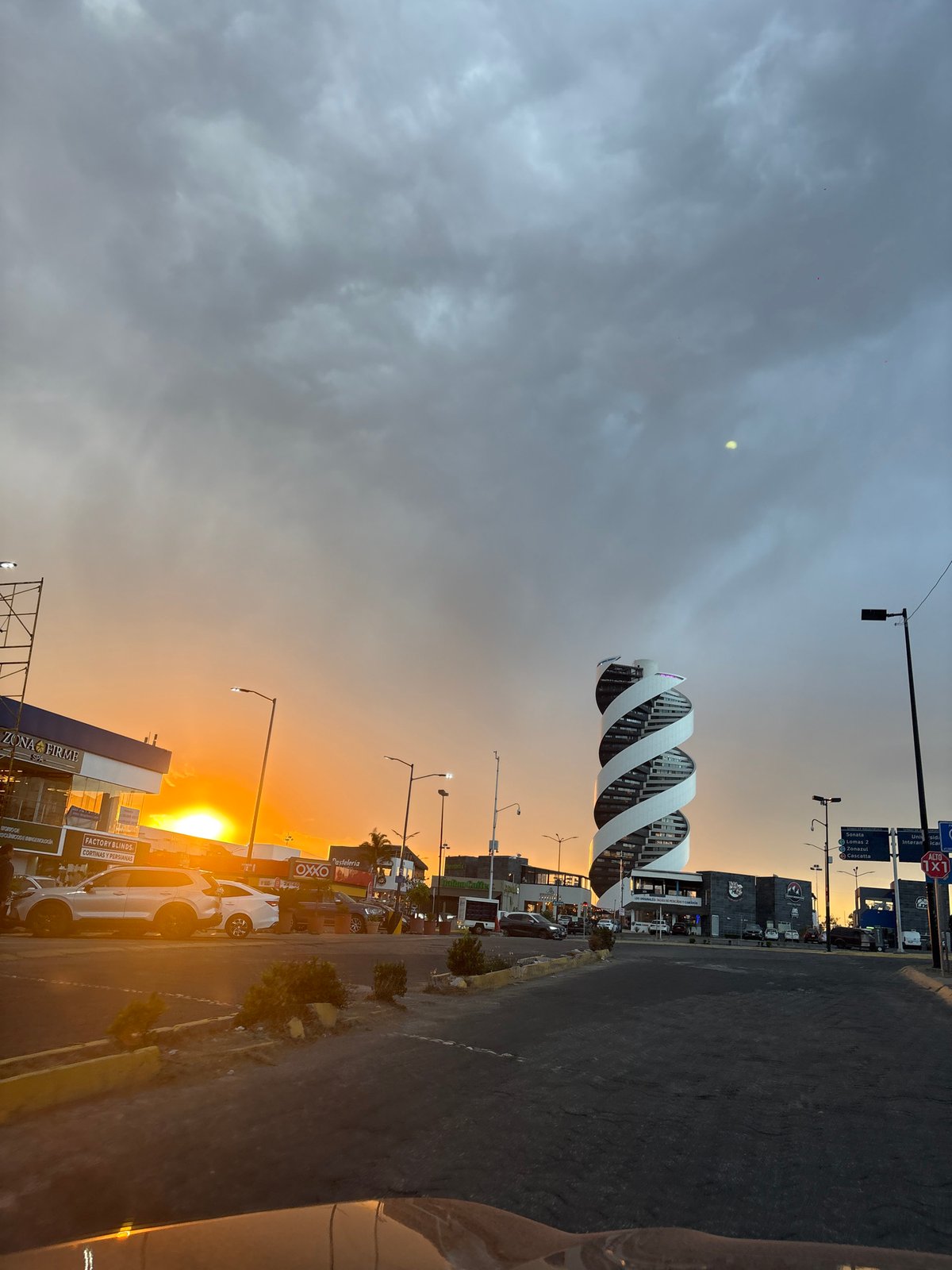 Sunset captured across Puebla metro area, Mexico
