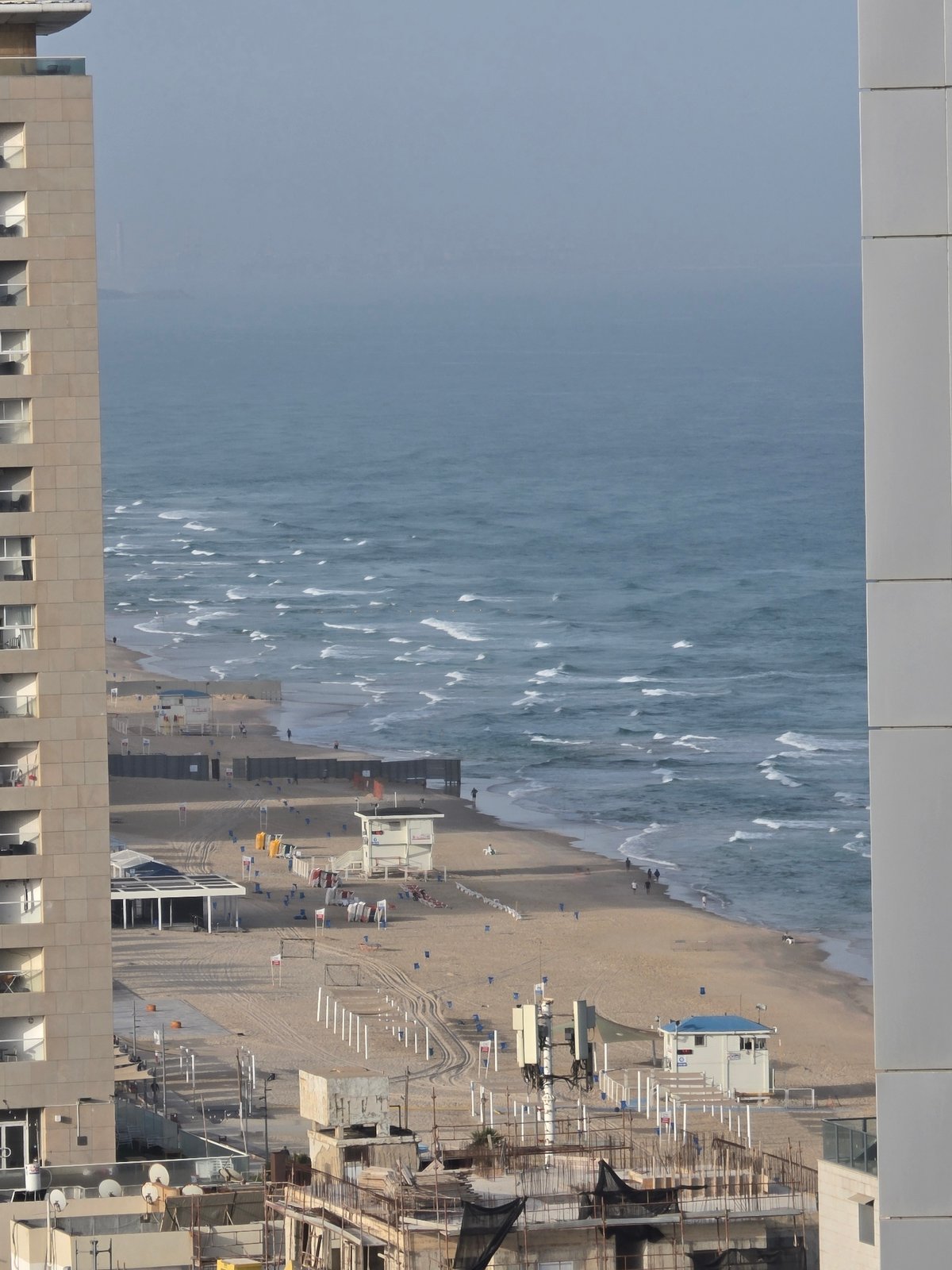 Early morning coastal view captured in Bat Yam, Israel