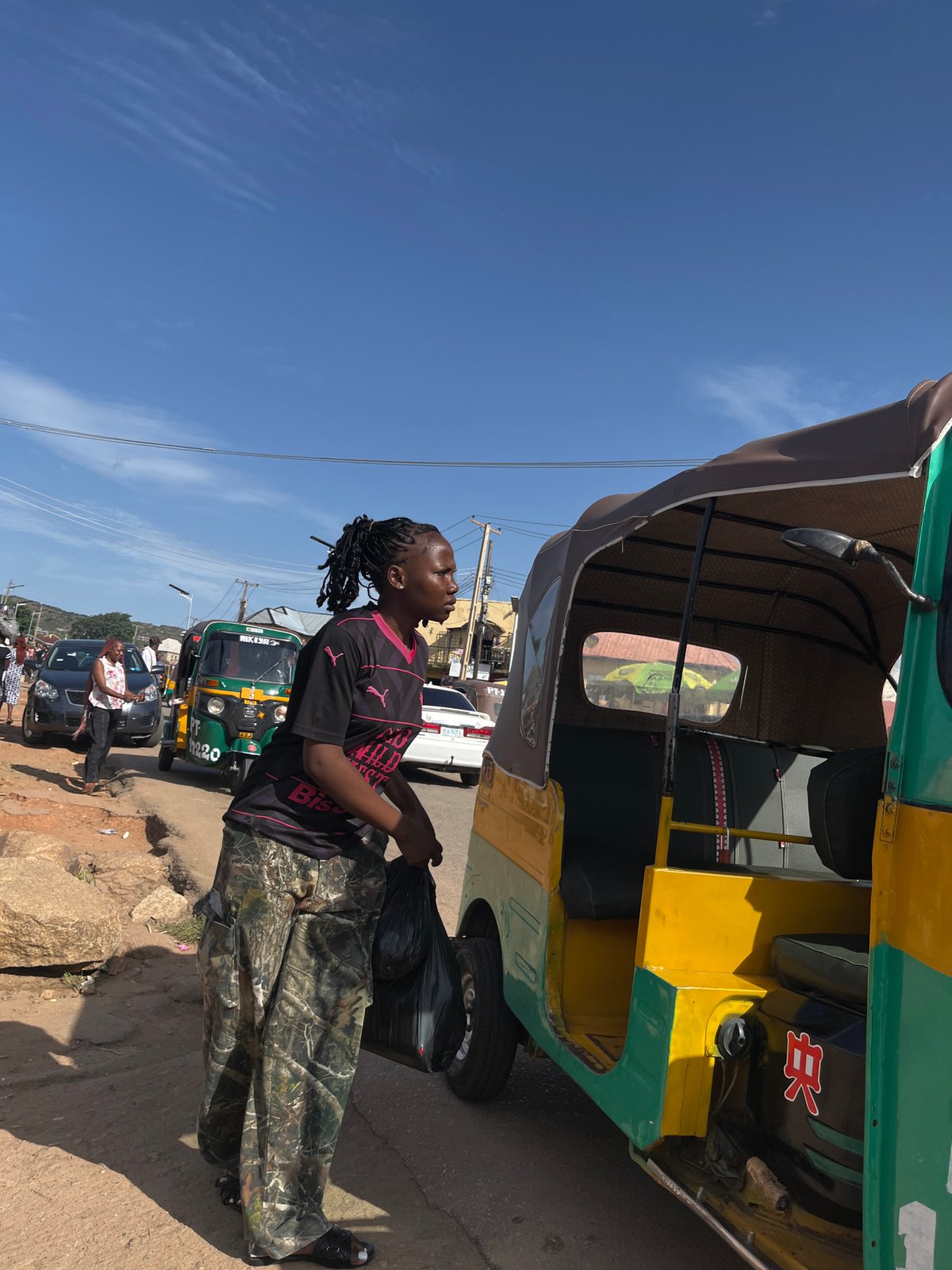 Afternoon street market life in Jos and Gwong, Nigeria