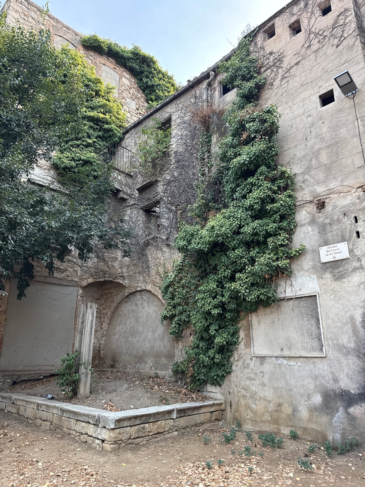 Girona's medieval old town streets and staircases up close