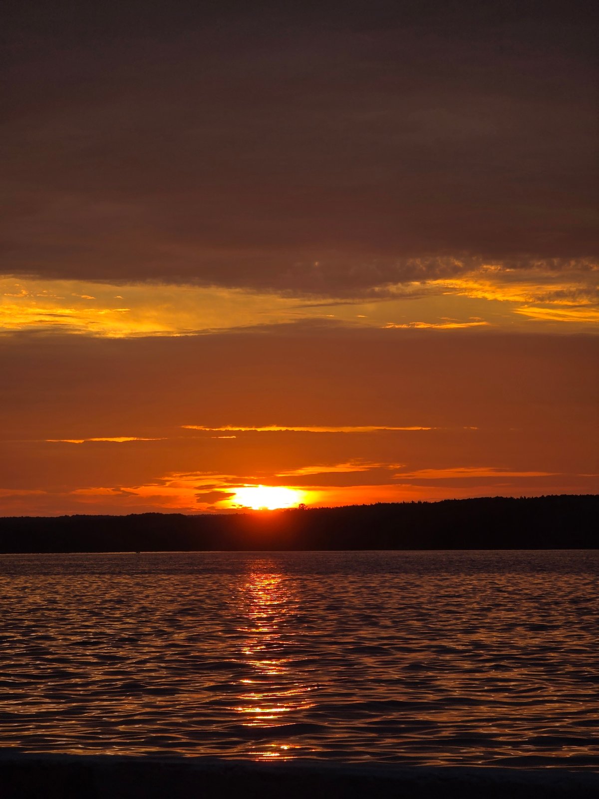 Summer sunset along the Kama River in Chaikovsky