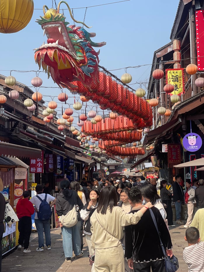 Early morning crowds gather at traditional market in Chongqing