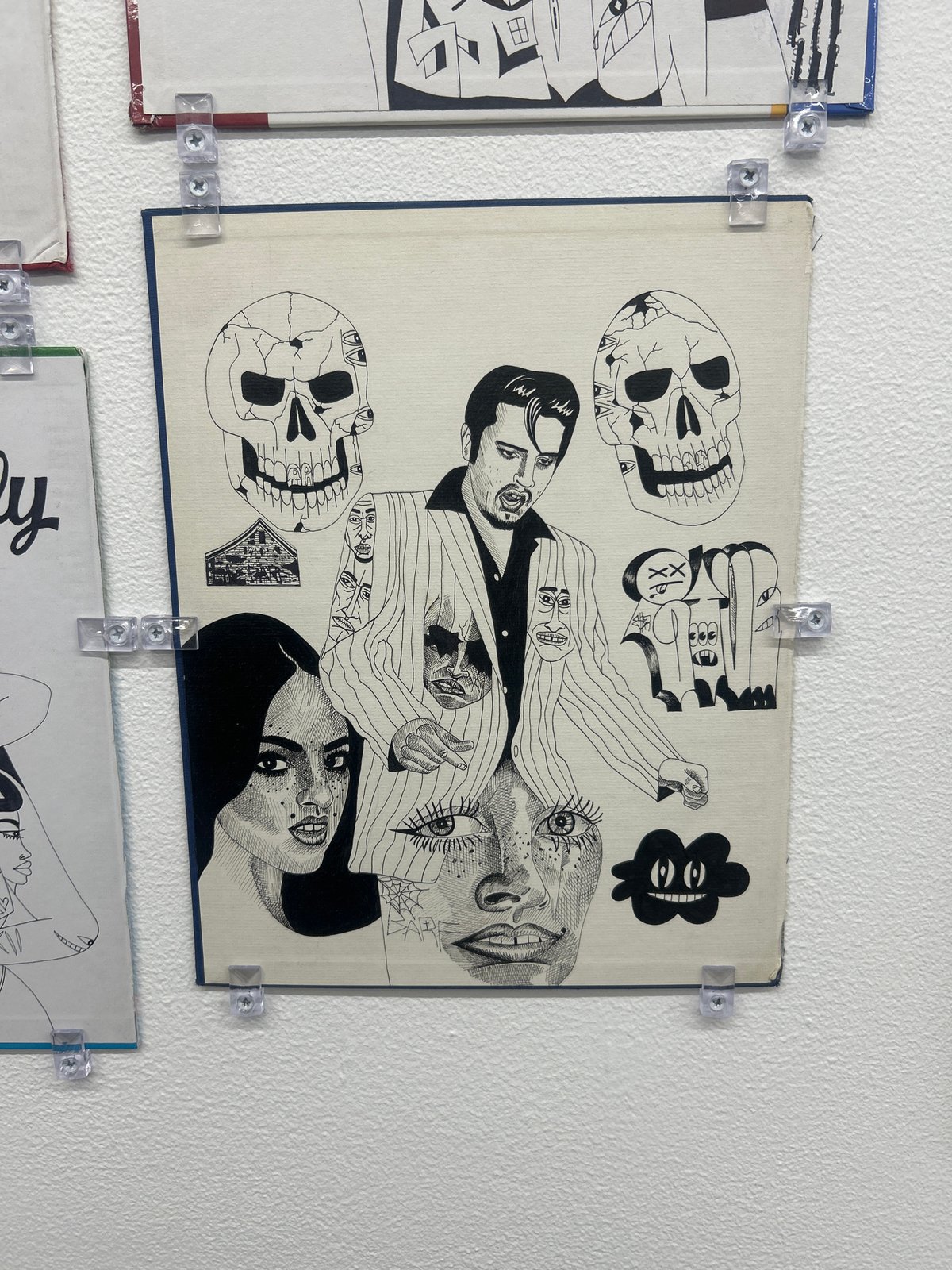 Early morning art gallery documentation captures diverse exhibition display