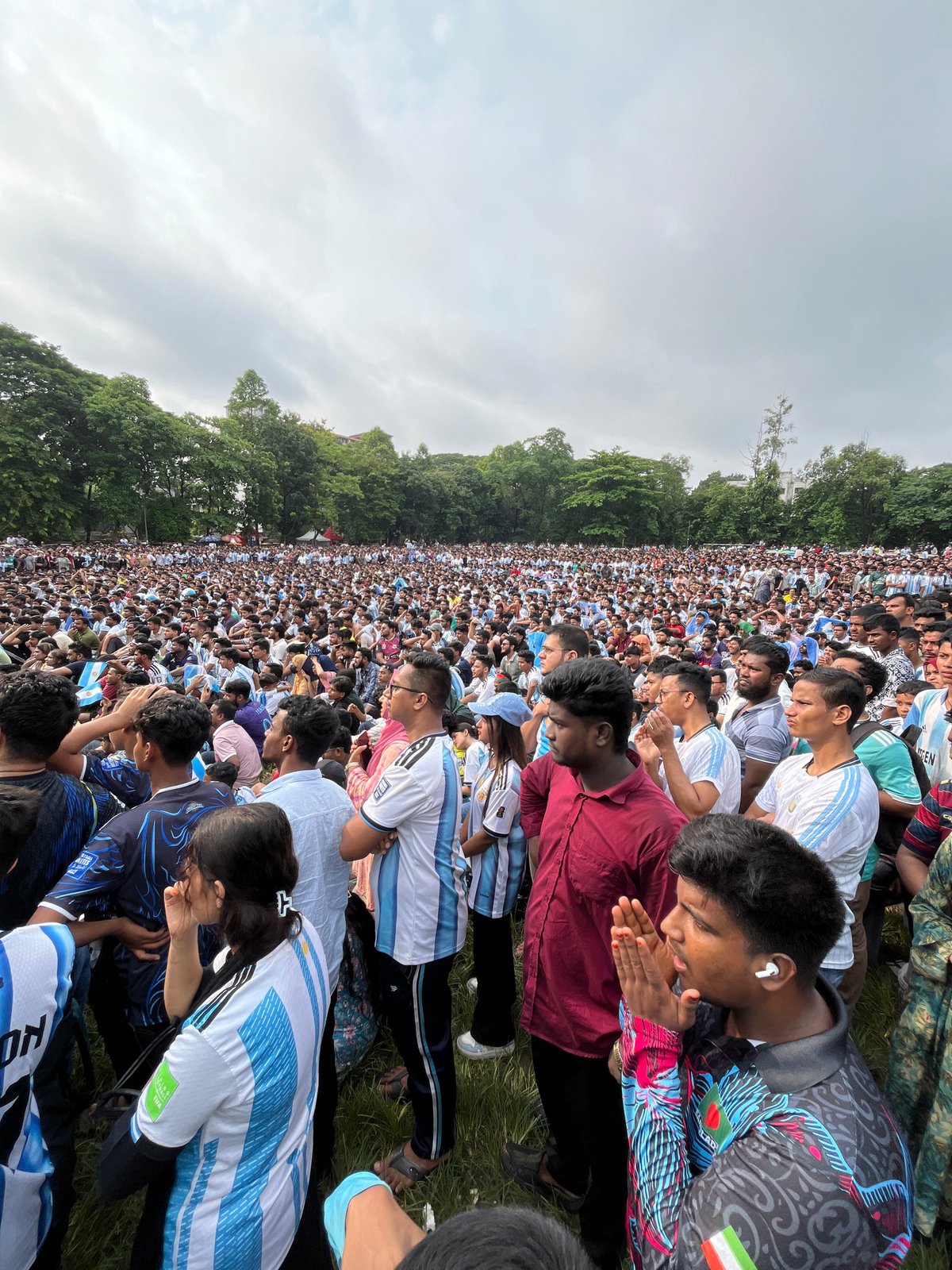 Dhaka turns out en masse for an Argentina football public viewing