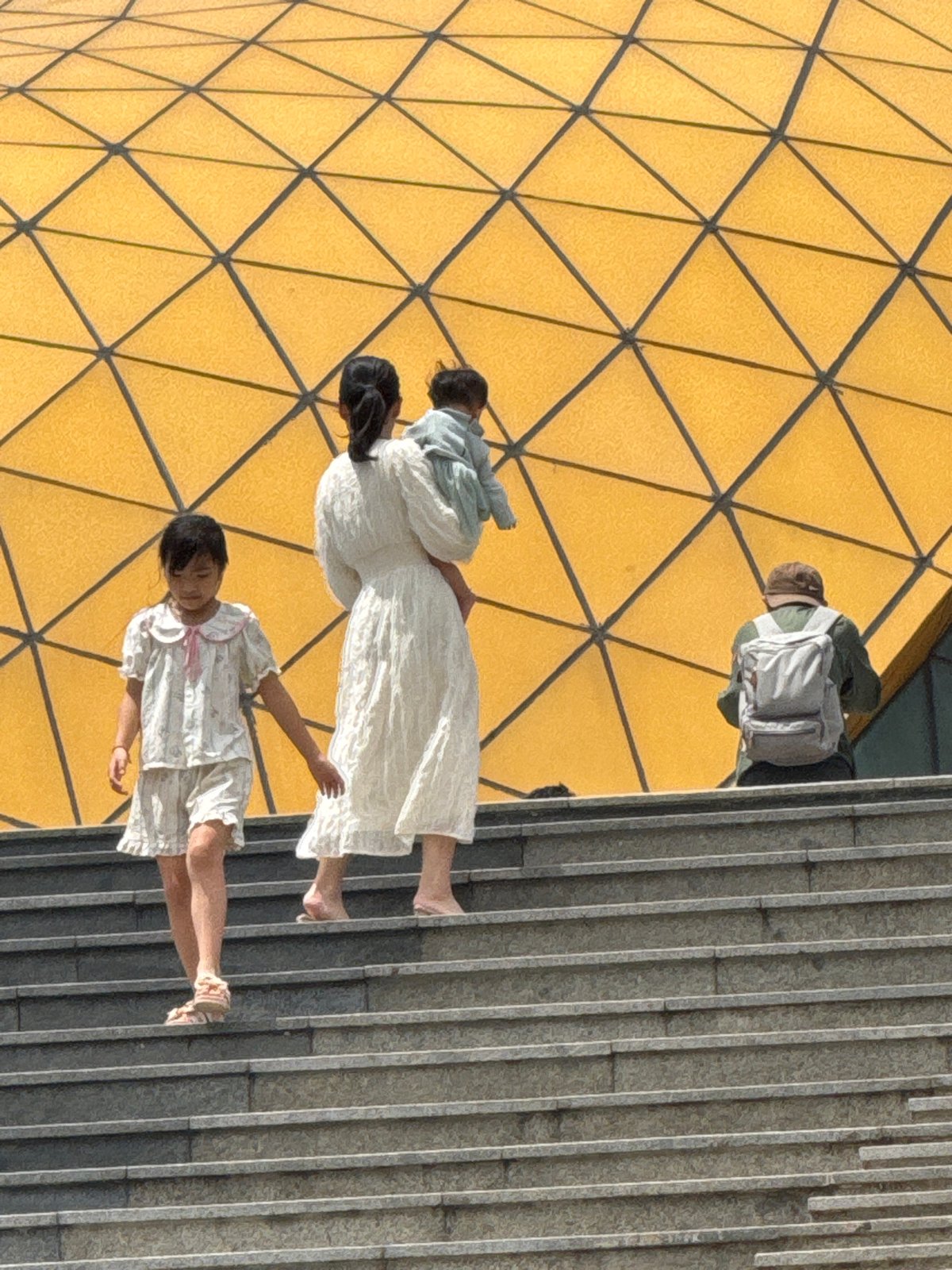 Afternoon activity around Da Lat's iconic Exhibition Center and lakefront