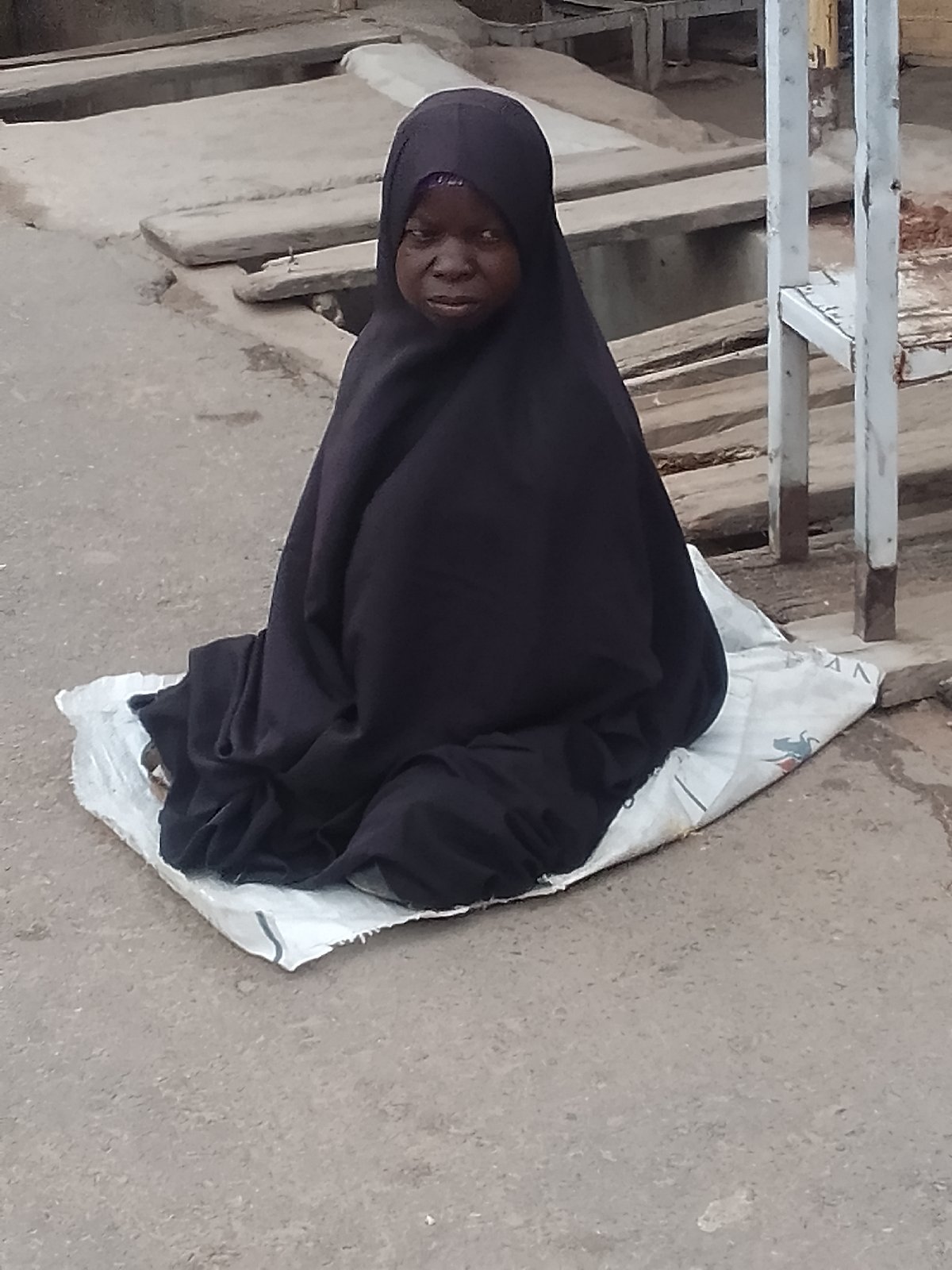 Morning street life in Pantame, Nigeria