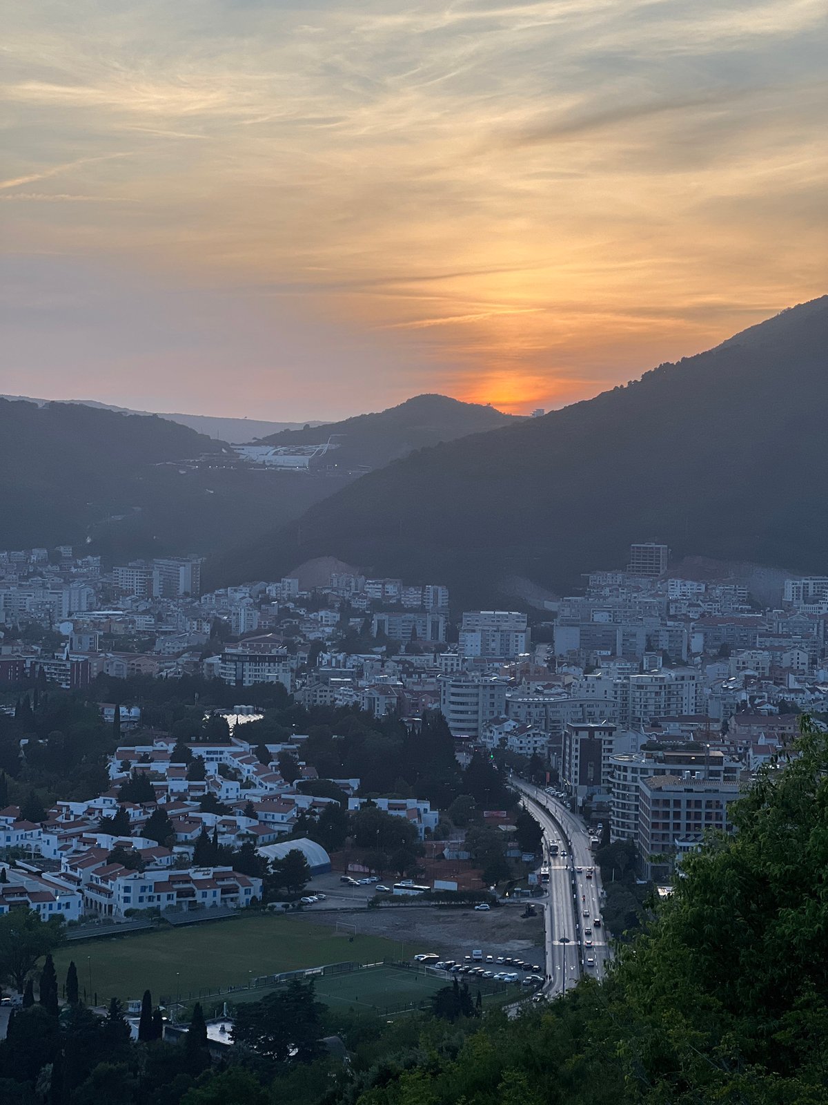 Evening domestic life documented in Budva, Montenegro