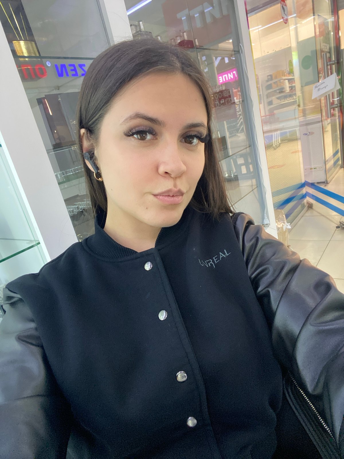 Woman takes selfies in Chaikovsky, Russia