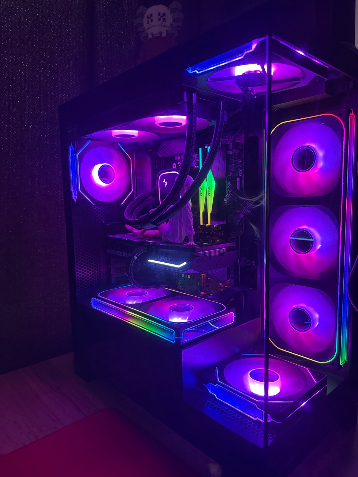 Personal gaming setup and portrait photography session documented in Chaikovsky