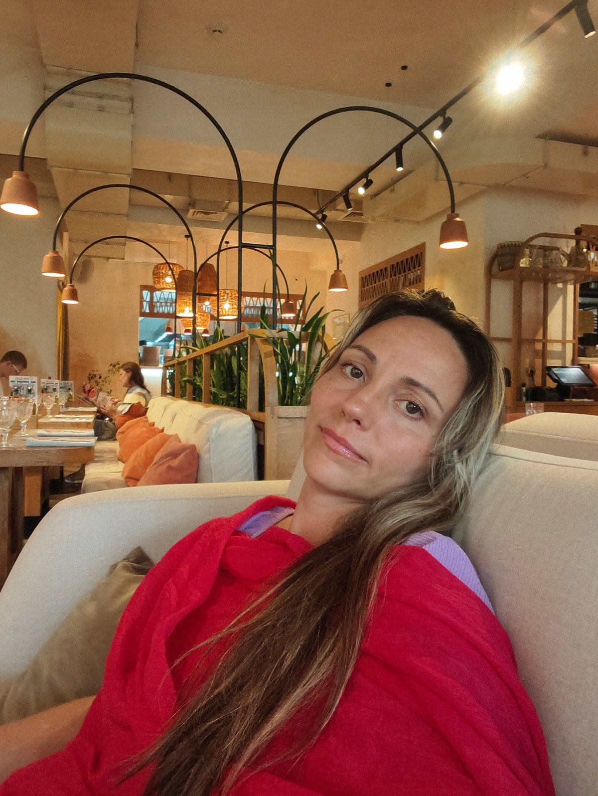 Red wine and selfies at a Sochi restaurant