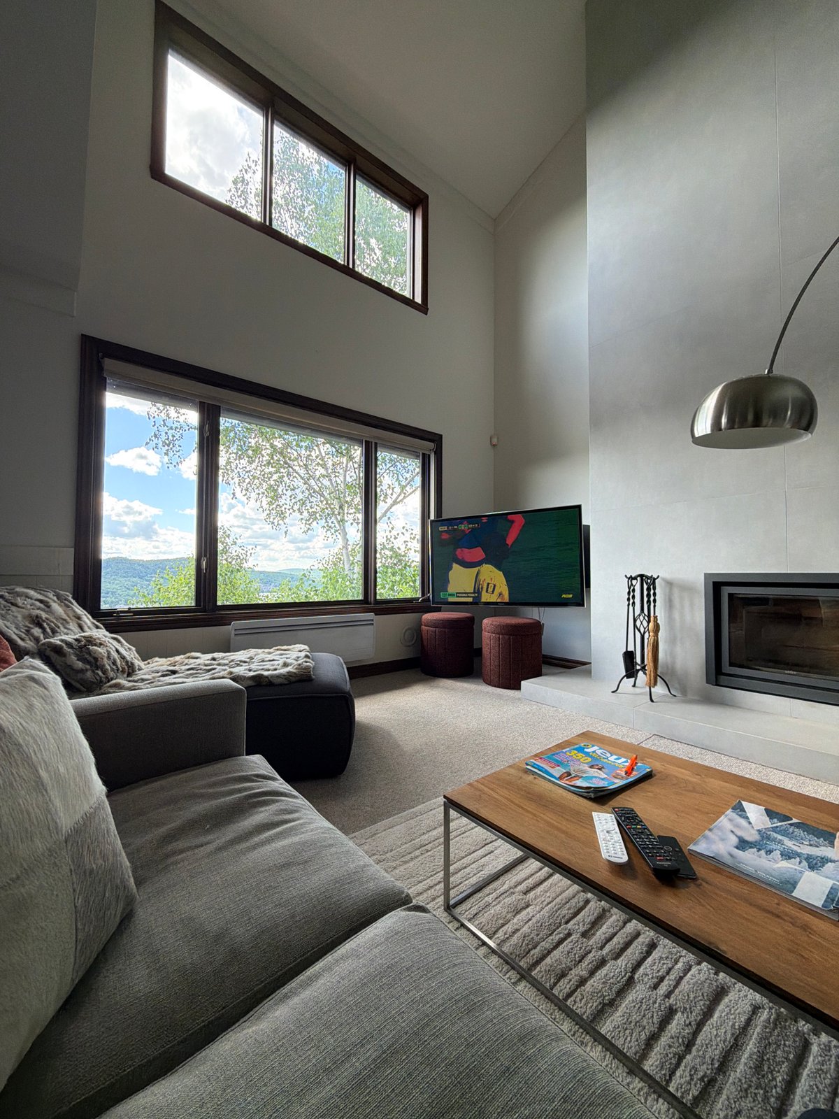 Evening at a Mont-Tremblant chalet with resort views