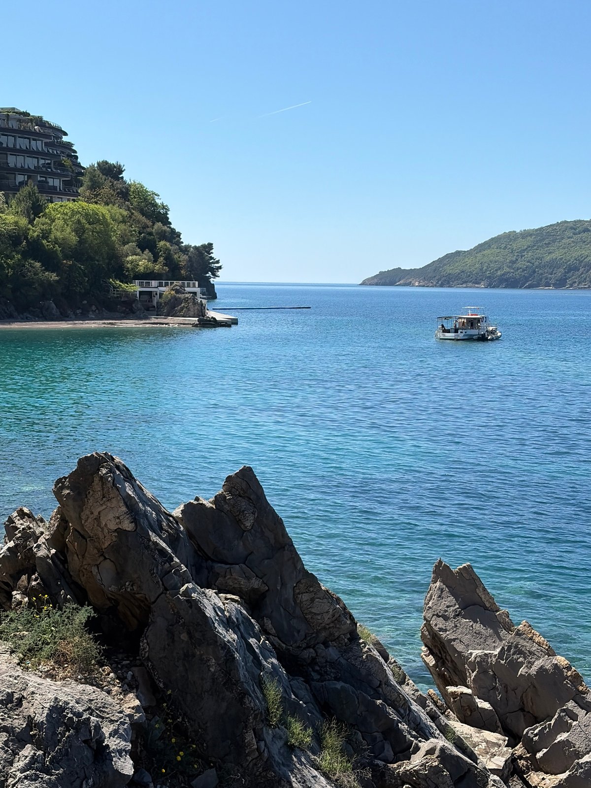 Morning beach scenes documented along Budva's Adriatic coast
